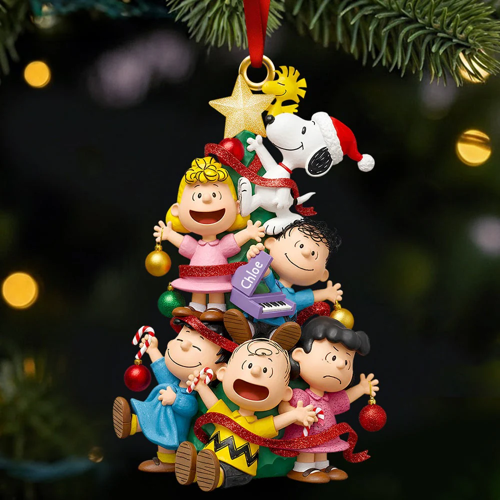 Peanu Friends Forever Christmas Tree - Personalized Acrylic Ornament - Christmas Gifts For Friends, Besties NL122