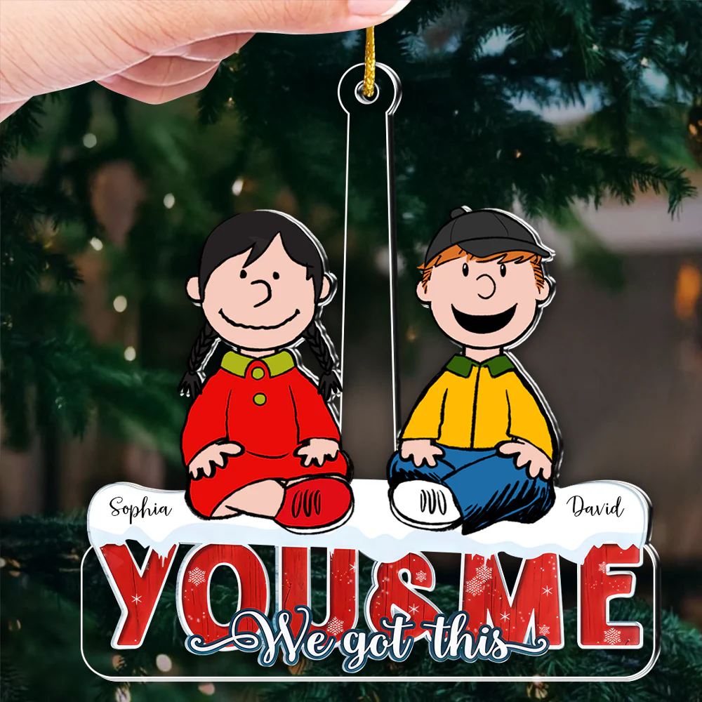 Peanut You And Me We Got This - Personalized Acrylic Ornament - Gift For Couples | GR11 NL122 - Image 3