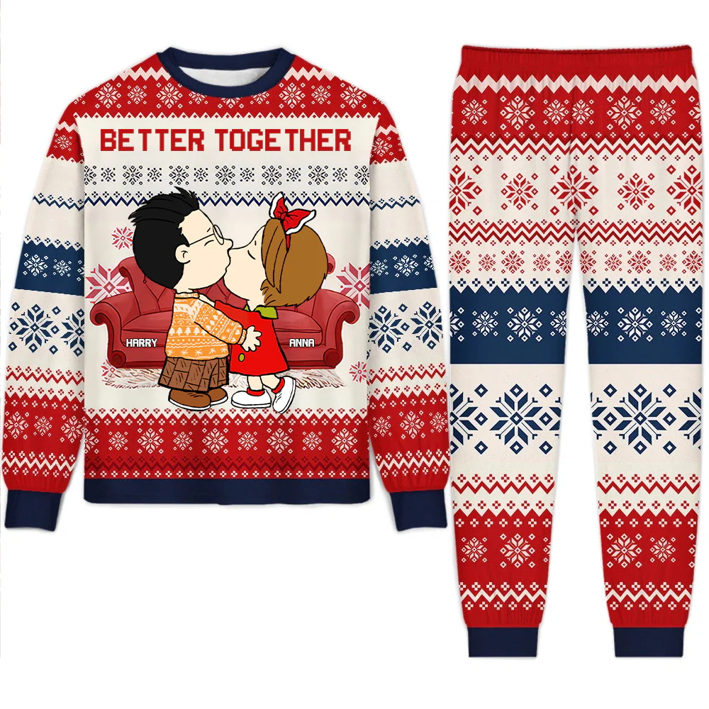 Peanut Better Together - Personalized Unisex Pajamas Set - Gift For Couple, Husband Wife - CL45 NA94 - Image 2