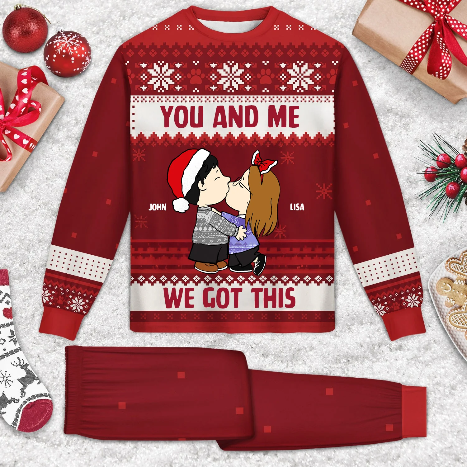 Peanut You And Me We Got This - Personalized Unisex Pajamas Set - Gift For Couple, Husband Wife - CL45 NA94