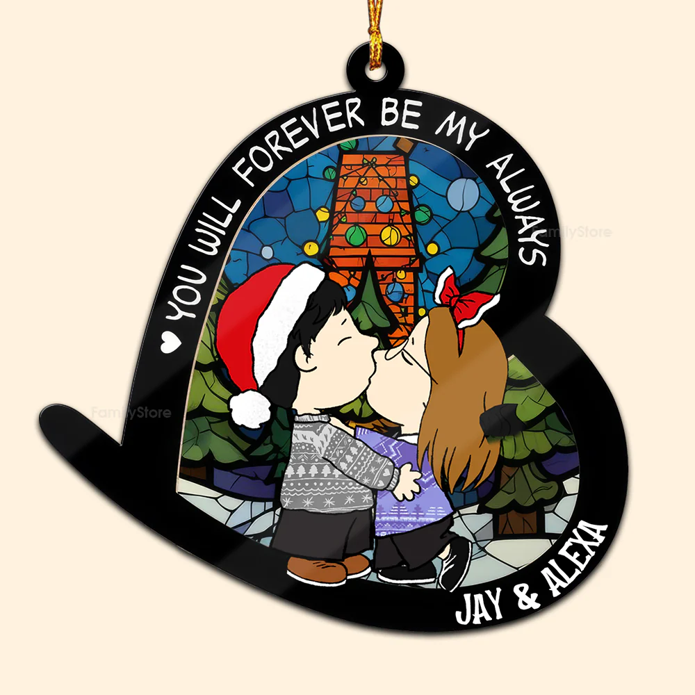 Peanut You Will Forever Be My Always - Personalized Wood Ornament - Gift For Couple, Husband Wife - CL45 NH96 - Image 2