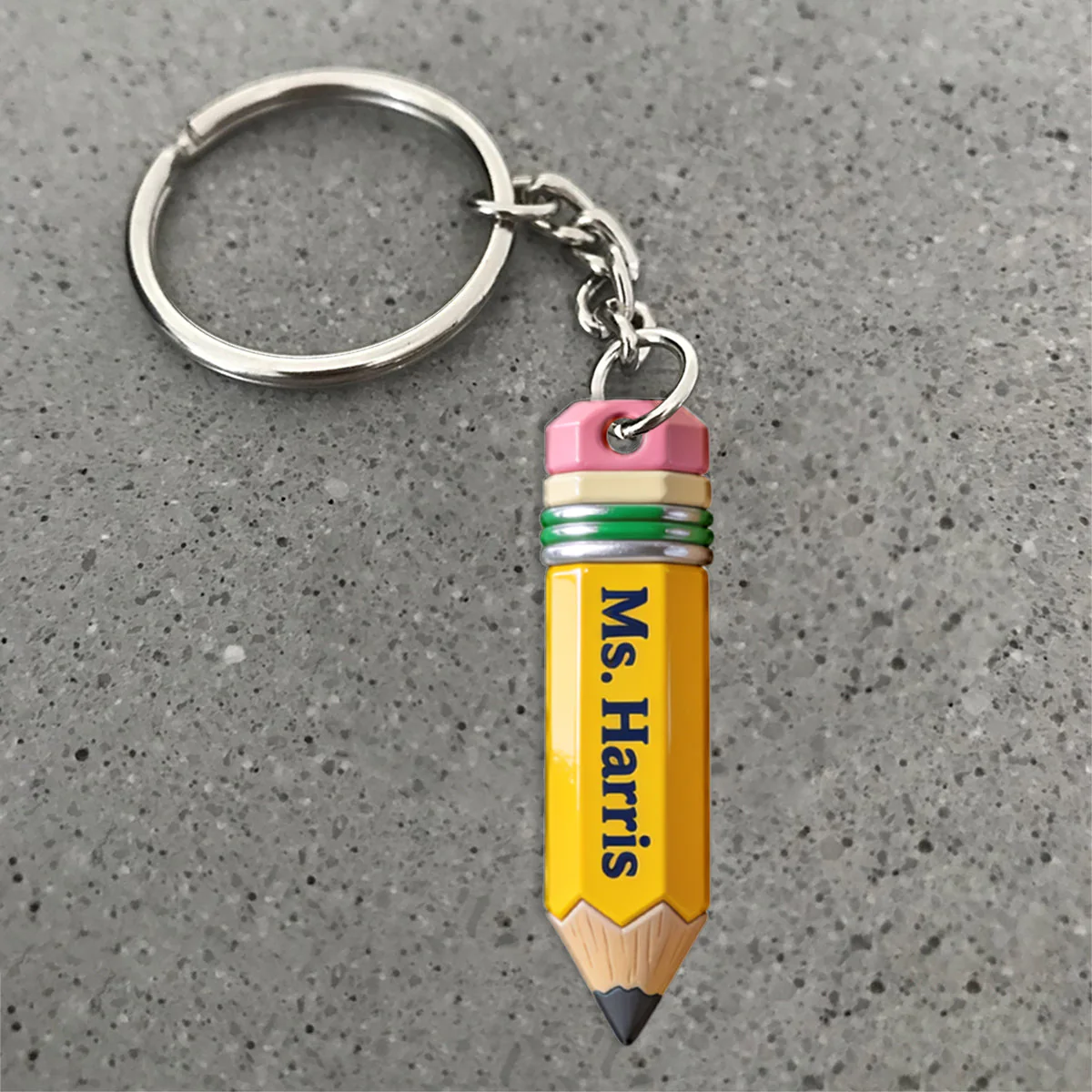 Pencil-Shaped - Personalized Keychain - Gift For Teachers - Image 4