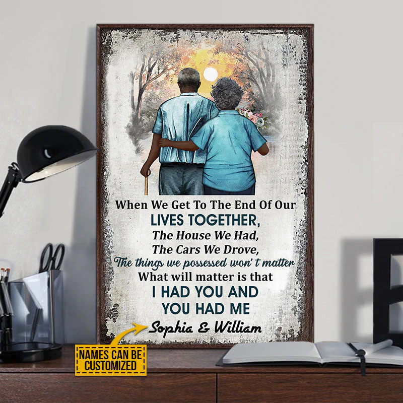 Personalized Africa Old Couple When We Get - Custom Poster Canvas | CL29 - Image 3