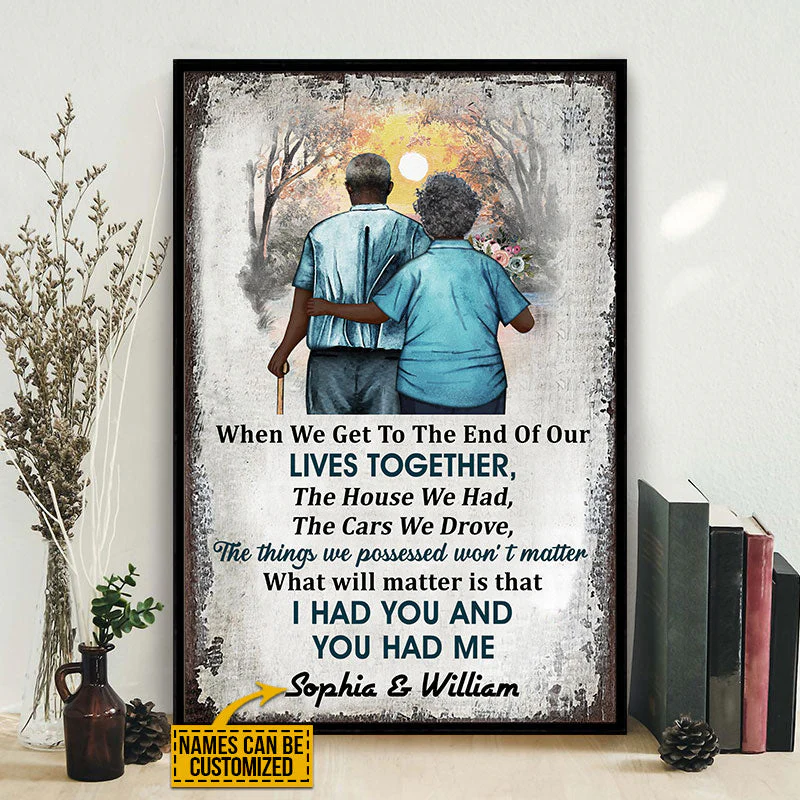 Personalized Africa Old Couple When We Get - Custom Poster Canvas | CL29 - Image 4