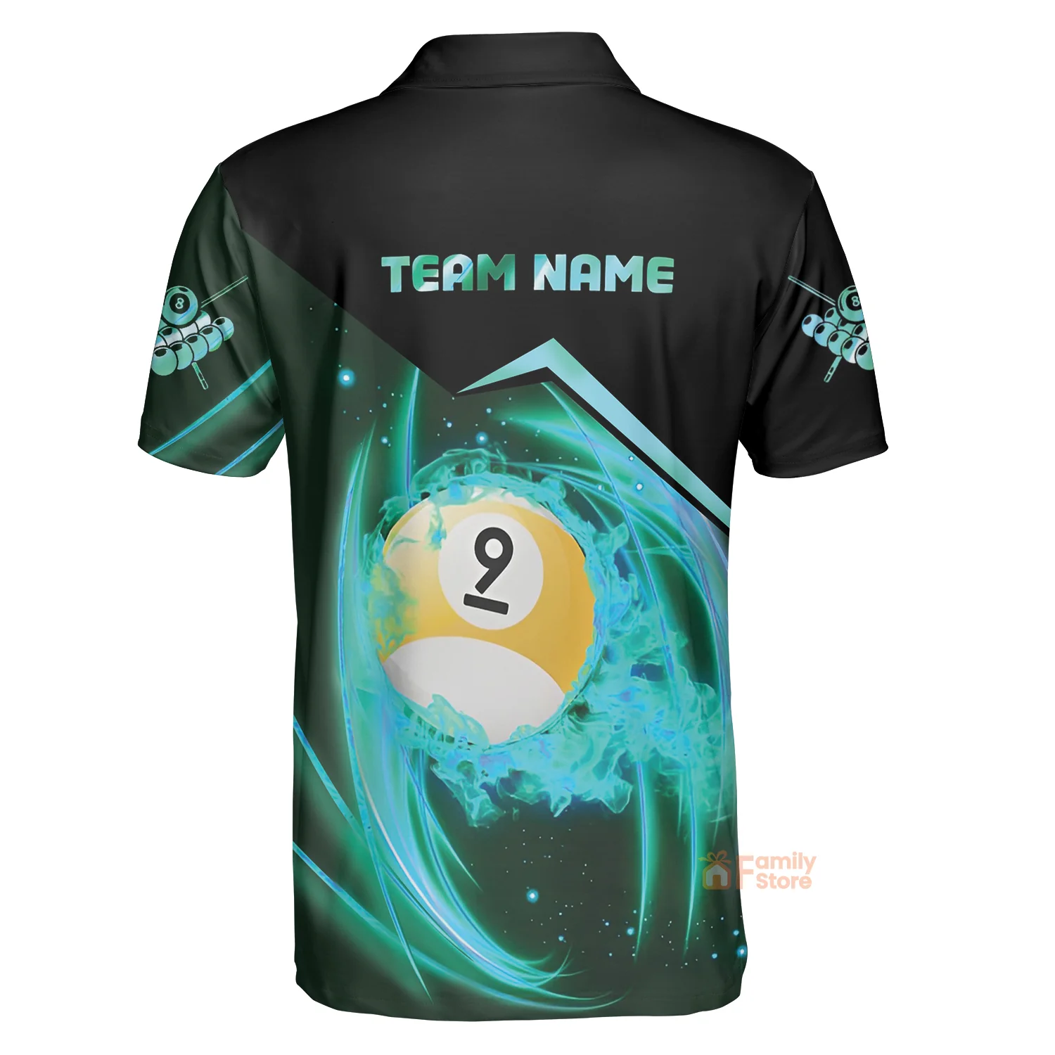 Personalized Rock Billiard Team Name Polo Shirt - Image 2
