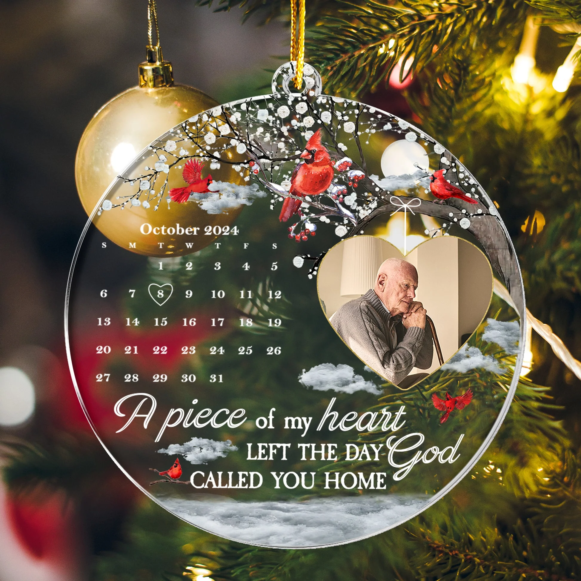 Piece Of My Heart - Personalized Acrylic Photo Ornament - Christmas & Memorial Gift HH01 - Image 6