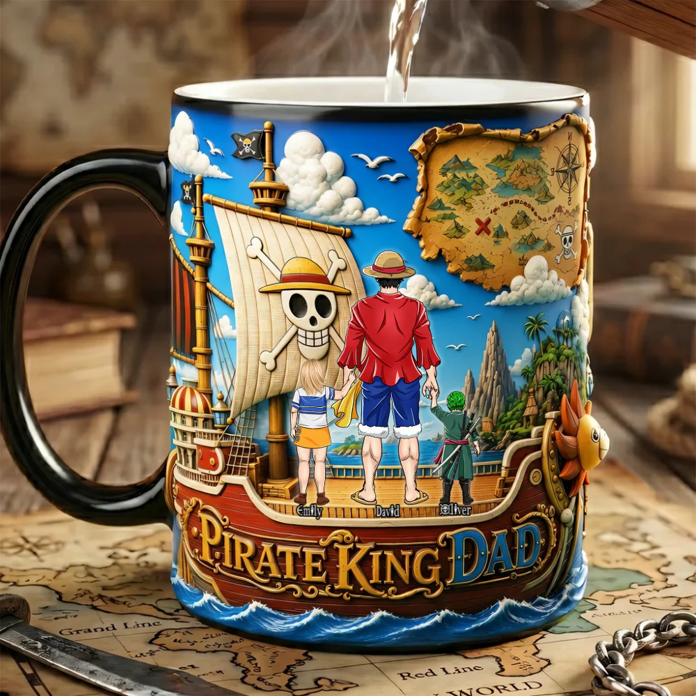 Pirate King Dad - Personalized Mug - Gift For Dad - OnPi - Image 2
