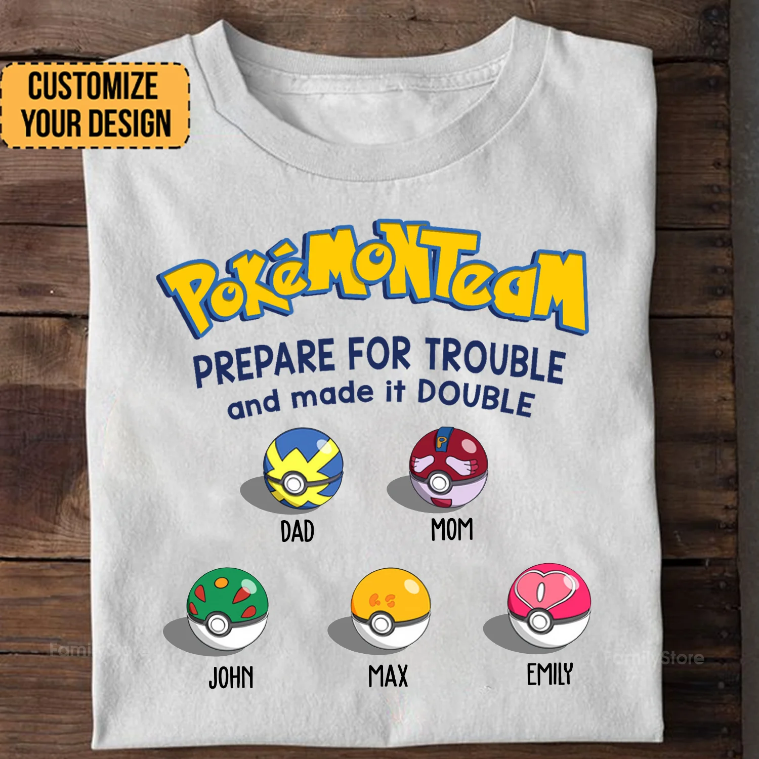 PoMo PoMo Team Prepare For Trouble And Made It Double - Gift For Family Members, Friends - Personalized Shirt CL10 NA94 - Image 2