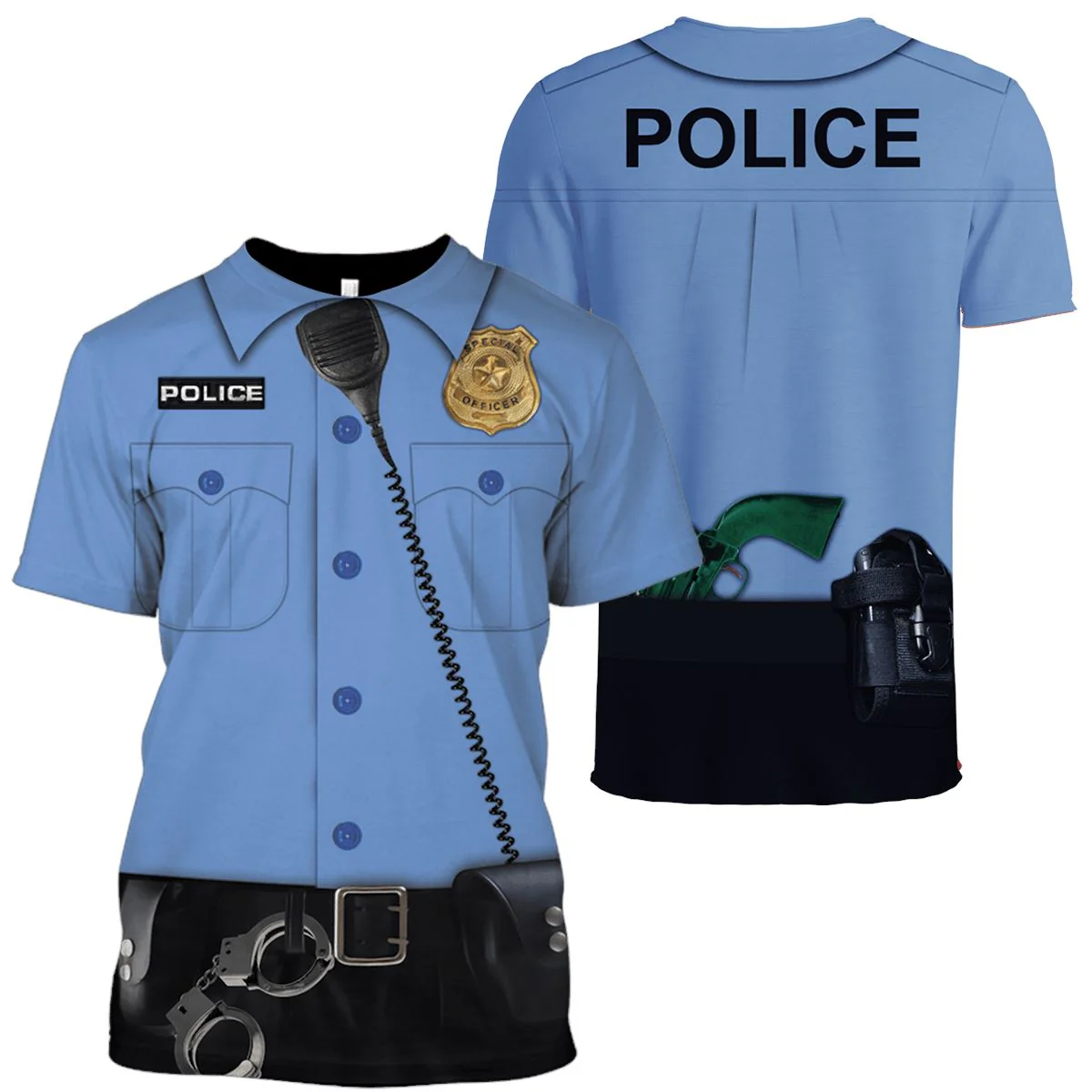 Police Style T-Shirt 3D For Men & Women - Image 2