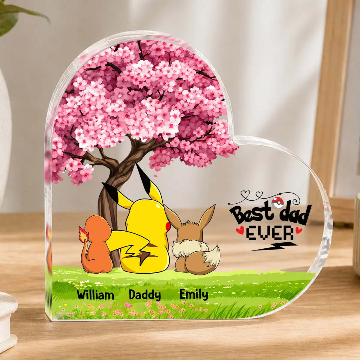 PoMo Best Dad Ever - Personalized Acrylic Plaque - Gift for Dad, Father's Day - Image 2