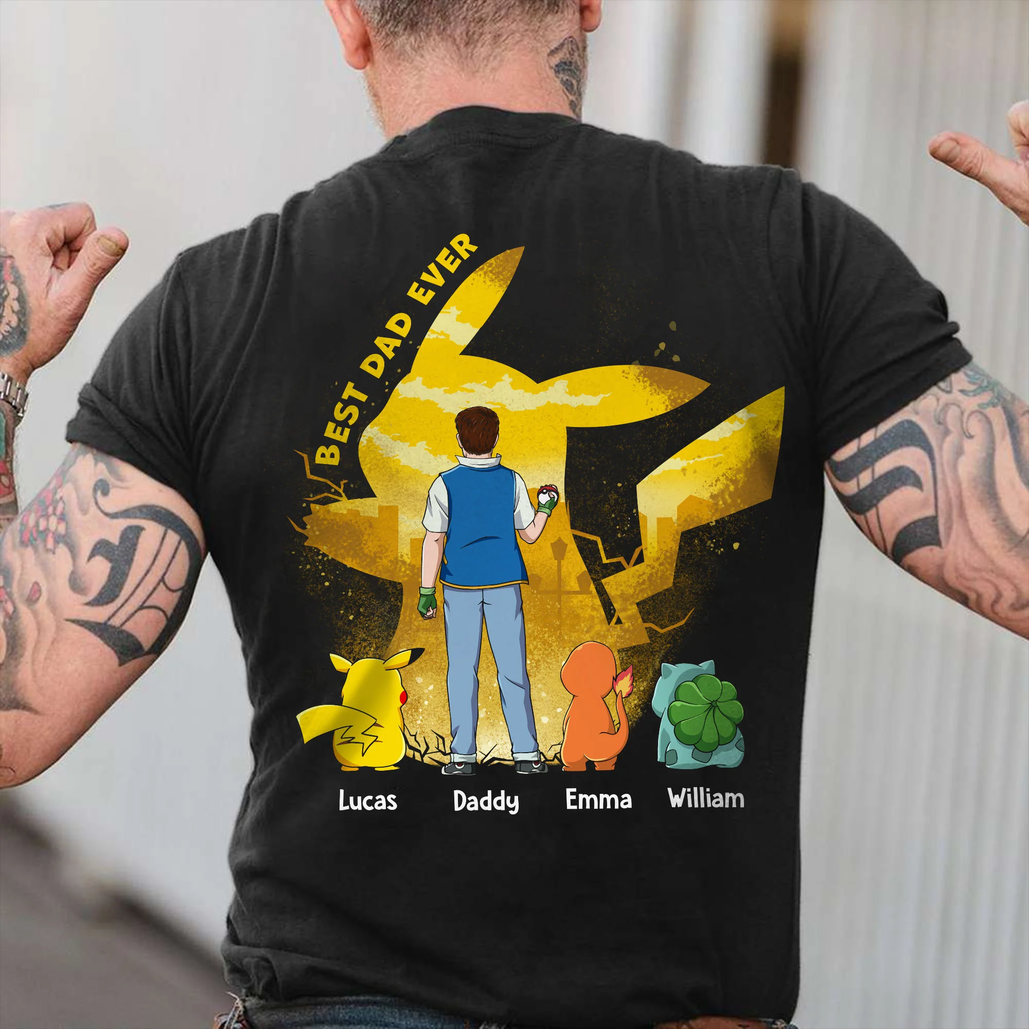 PoMo Best Dad Ever - Personalized Shirt 2 Side - Gift For Him, Father's Day | CL59 HH01 - Image 2