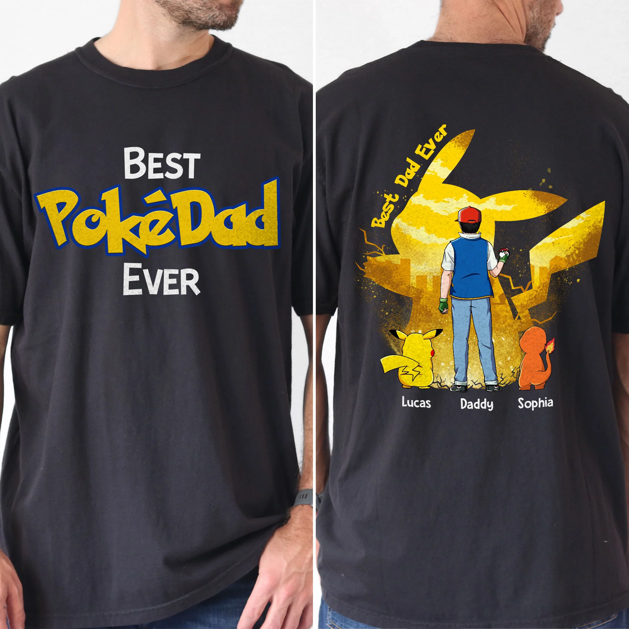 PoMo Best Dad Ever - Personalized Shirt 2 Side - Gift For Him, Father's Day | CL59 HH01 - Image 3