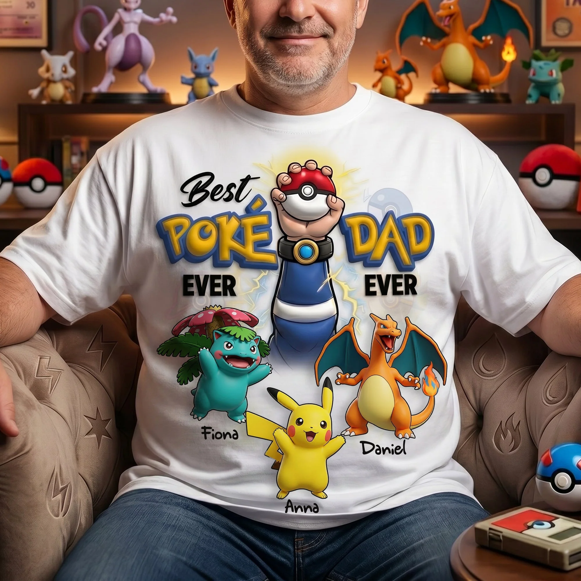 PoMo Best Dad Ever - Personalized Shirt - Gift For Dad, Movies Fan - Image 2