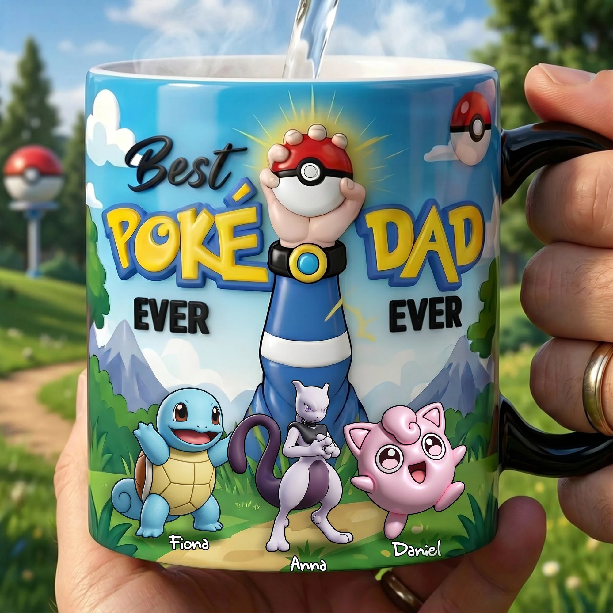 PoMo Best Monster Dad Ever - Personalized Coffee Mug - Gift For Dad, Father's Day - Image 2