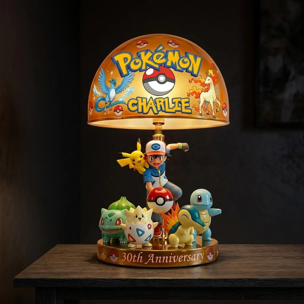 PoMo Celebrate 30 Years Of Catching Them All - Personalized Acrylic Light Box - Anniversary Gift For Movie Fans - Image 5