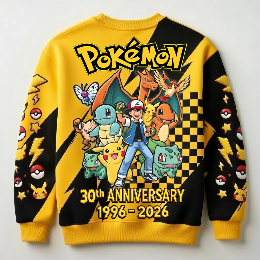 PoMo Celebrate 30 Years Of Catching Them All - Personalized All Over Shirt - Anniversary Gift For Movie Fans HH01 - Image 5