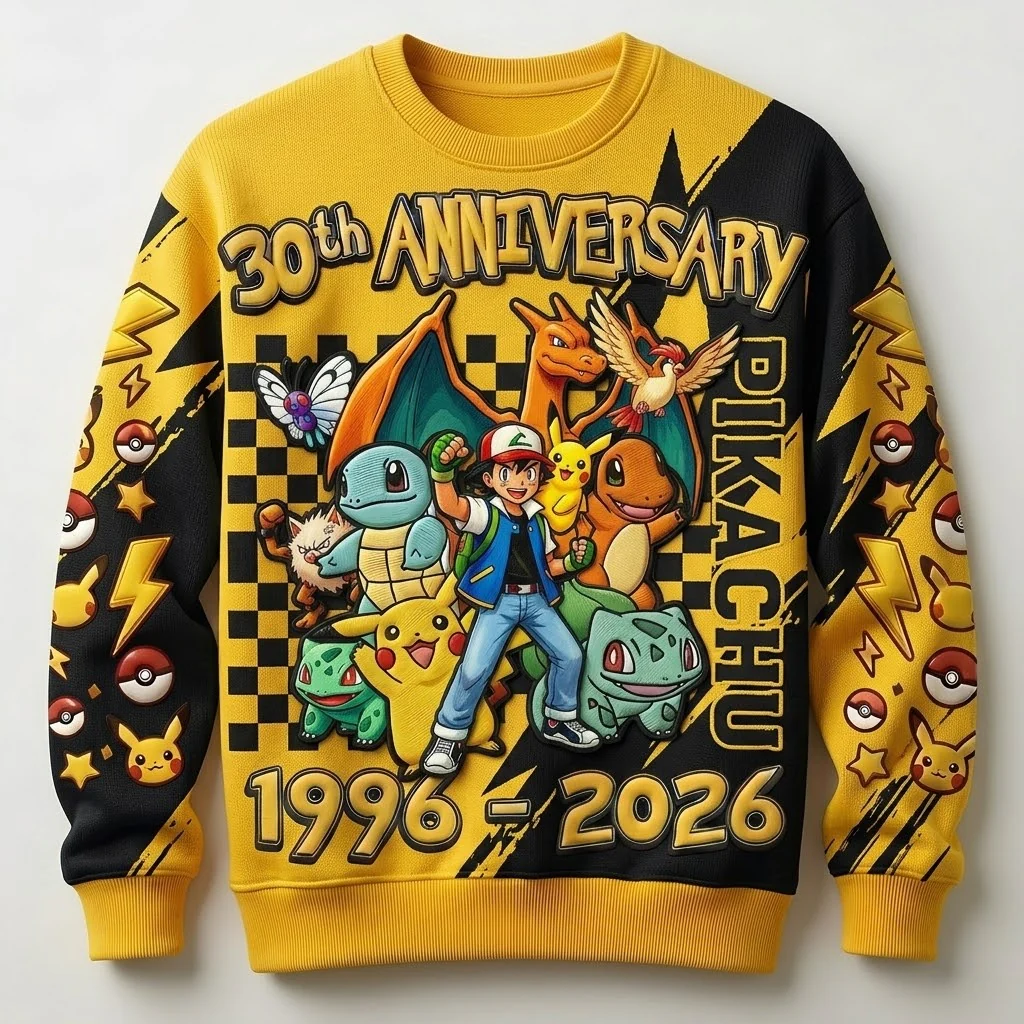 PoMo Celebrate 30 Years Of Catching Them All - Personalized All Over Shirt - Anniversary Gift For Movie Fans NL122