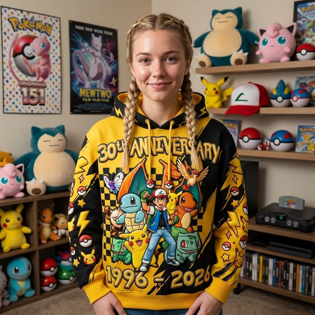 PoMo Celebrate 30 Years Of Catching Them All - Personalized All Over Shirt - Anniversary Gift For Movie Fans NL122 - Image 2