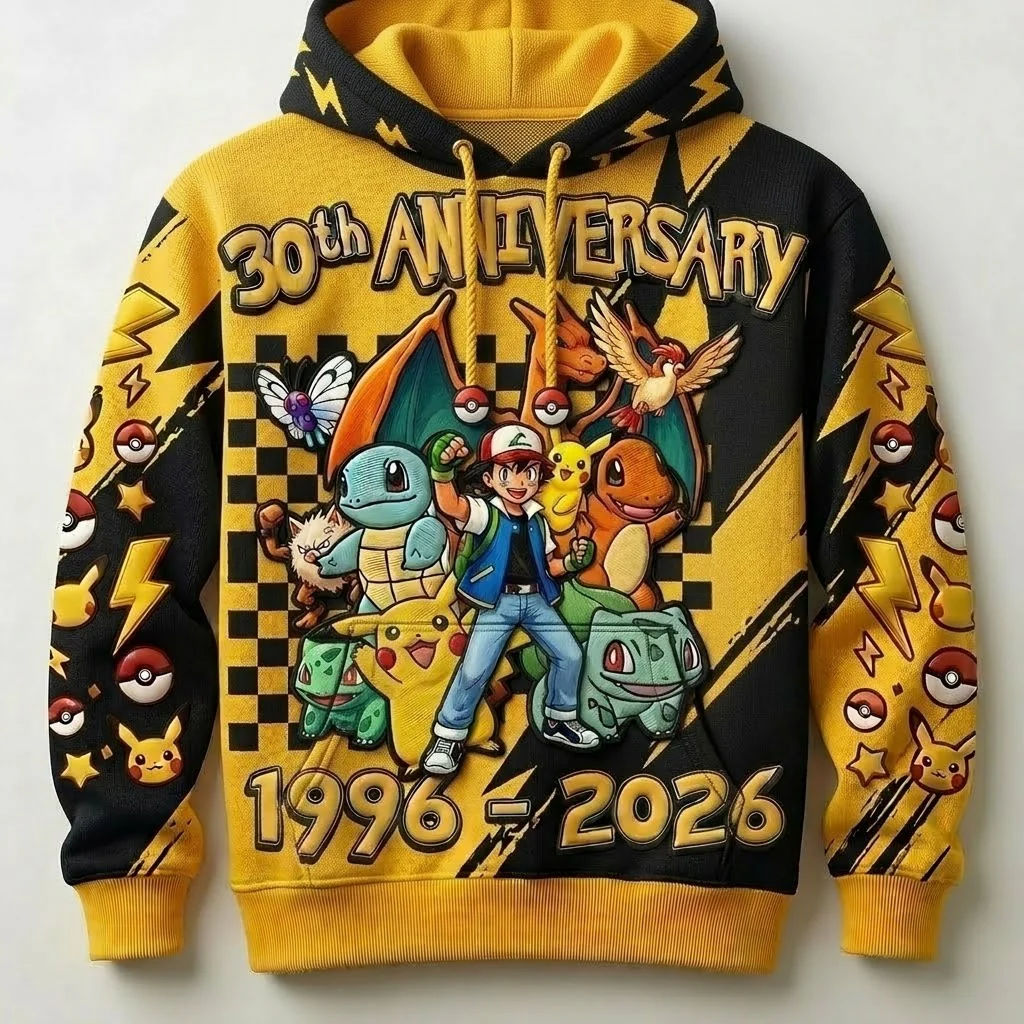 PoMo Celebrate 30 Years Of Catching Them All - Personalized All Over Shirt - Anniversary Gift For Movie Fans NL122 - Image 5