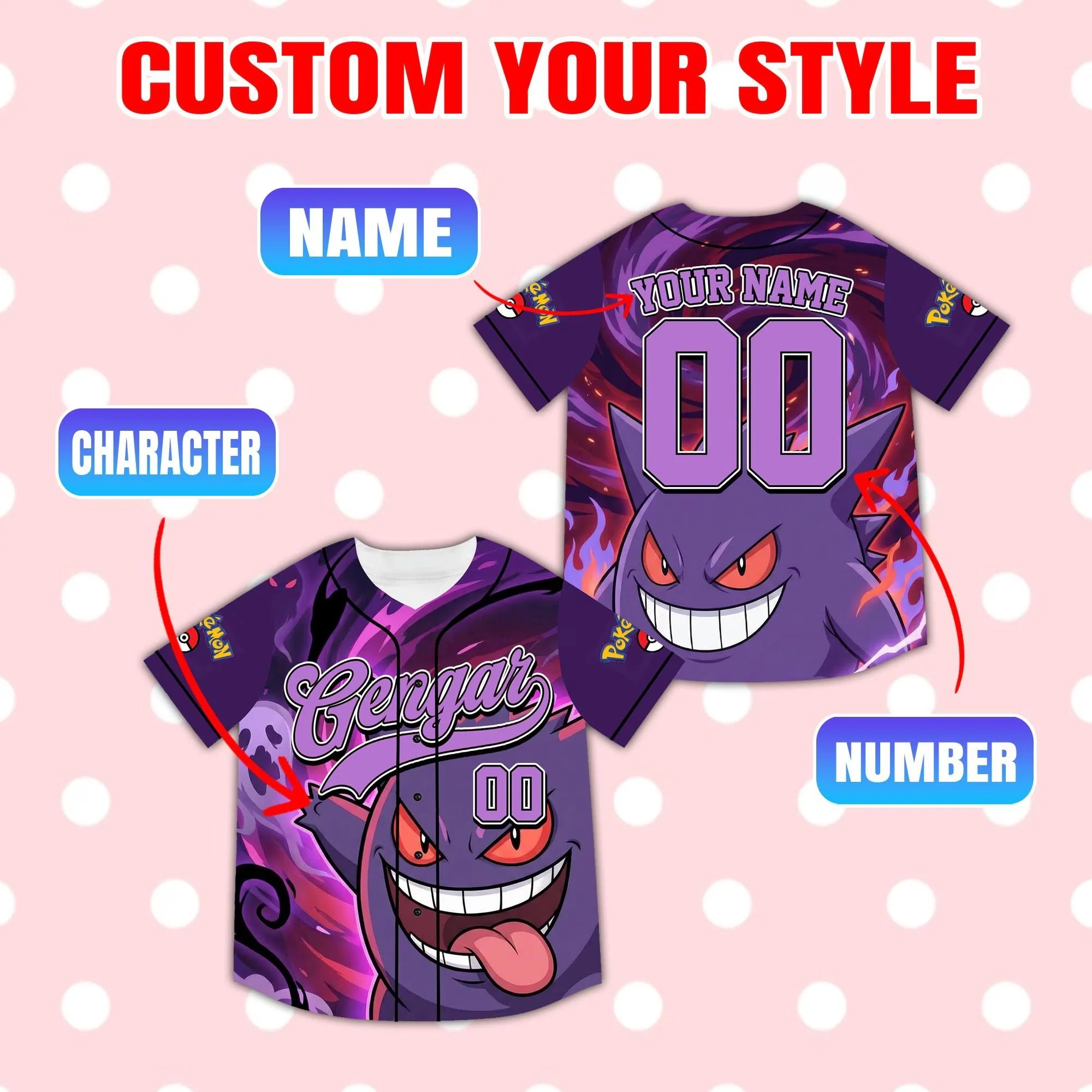 PoMo Celebrate 30 Years Of Catching Them All - Personalized Baseball Jersey - Anniversary Gift For Movie Fans HH01 - Image 4