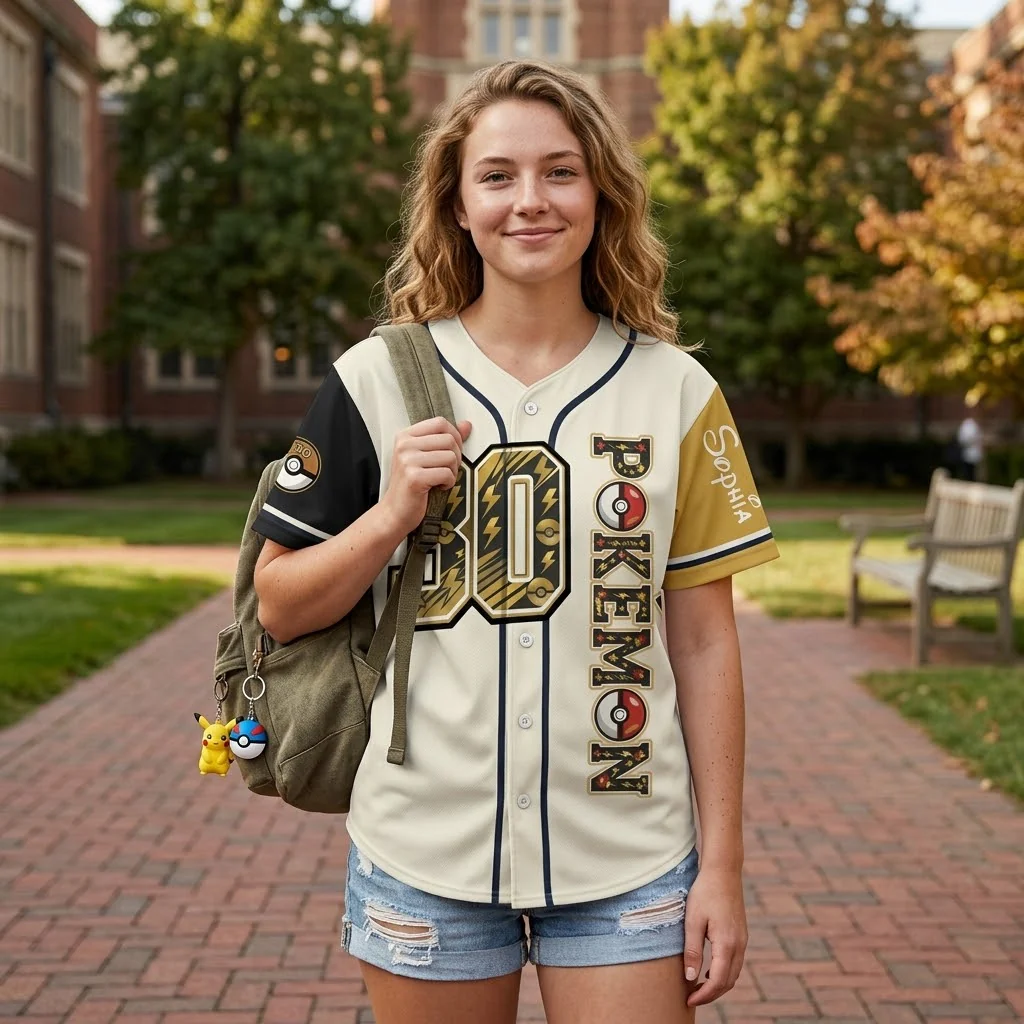 PoMo Celebrate 30 Years Of Catching Them All - Personalized Baseball Jersey - Gift For Movie Fans NL122 - Image 6