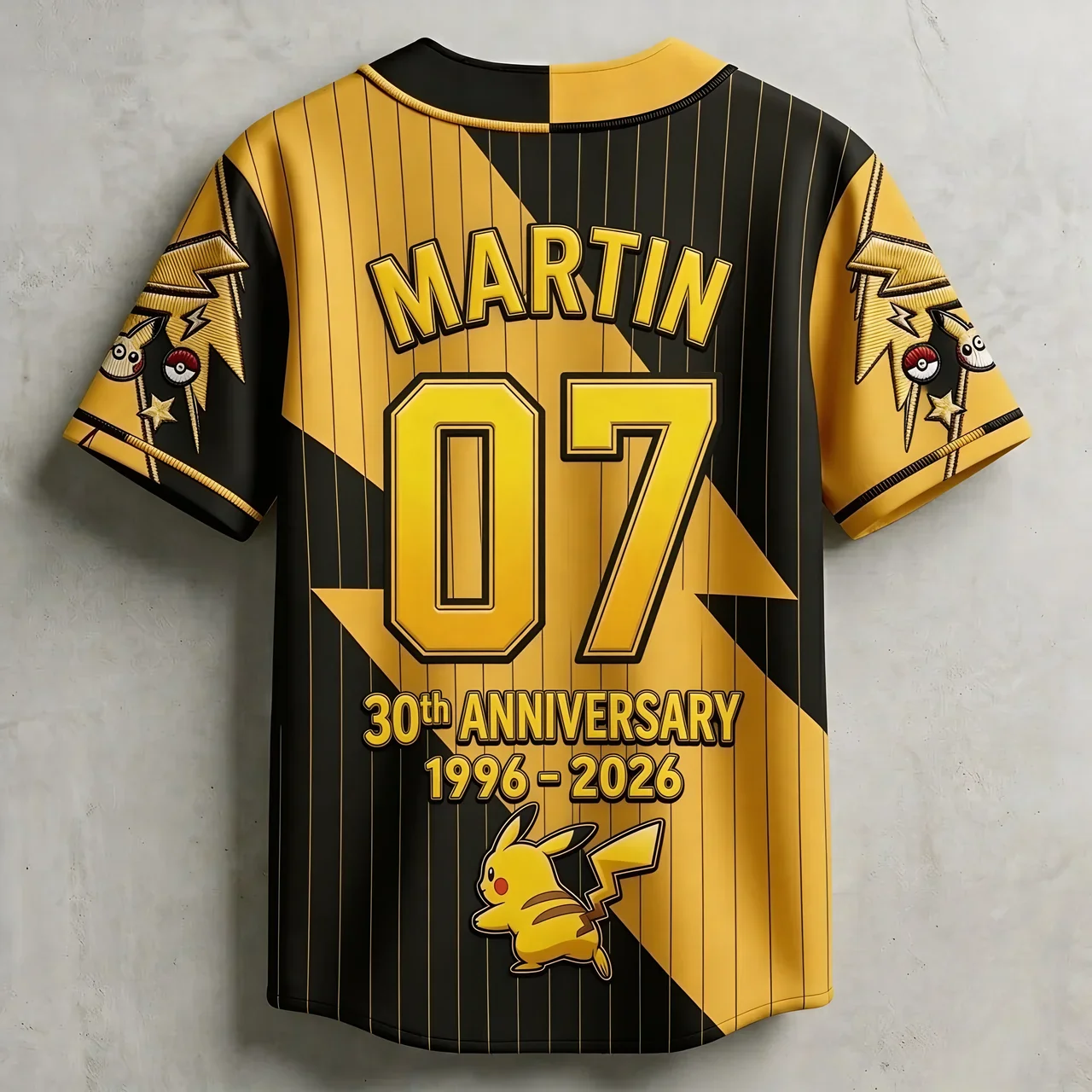 PoMo Celebrate 30 Years Of Catching Them All - Personalized Baseball Jersey - Gift For Movie Fans NL122 - Image 3