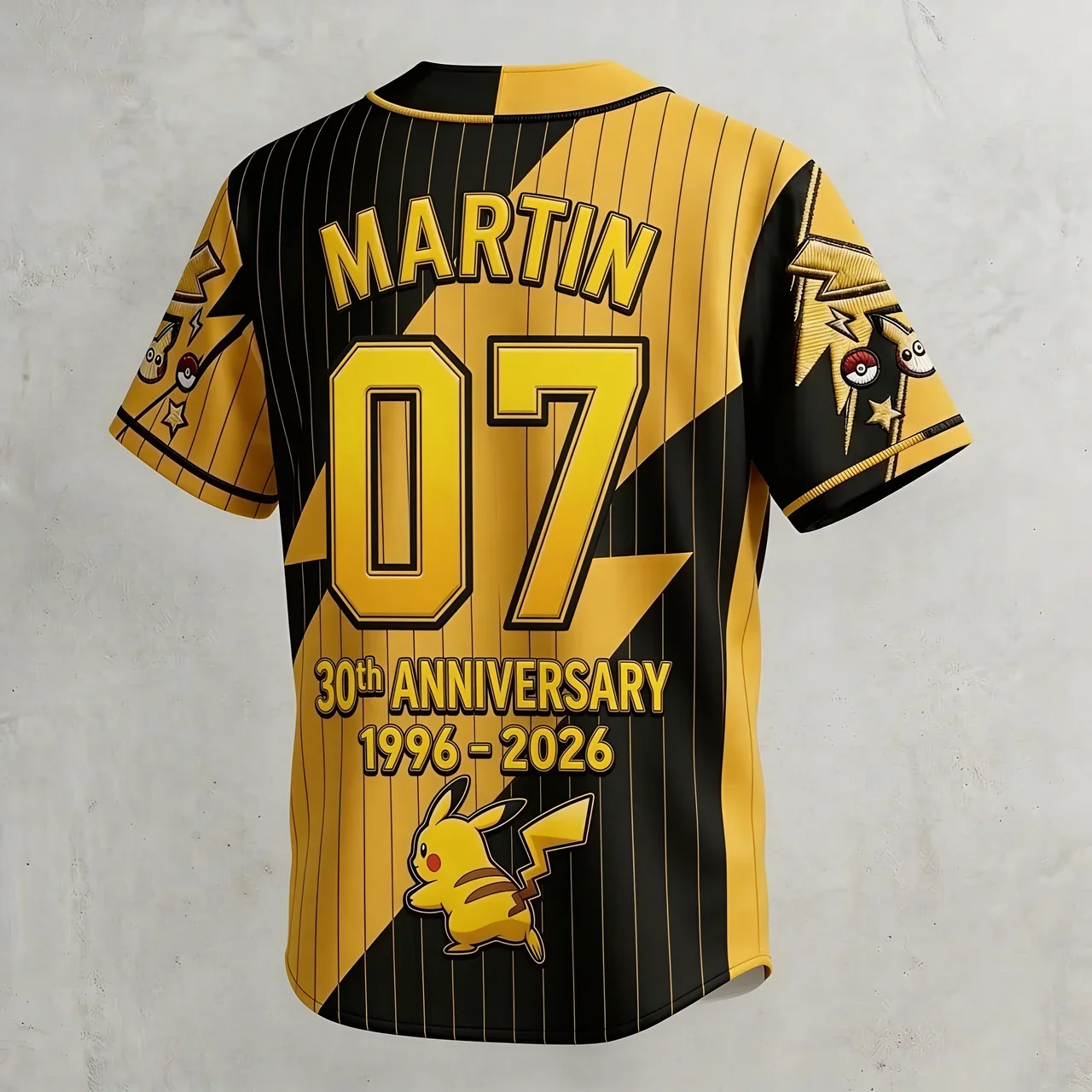 PoMo Celebrate 30 Years Of Catching Them All - Personalized Baseball Jersey - Gift For Movie Fans NL122 - Image 7