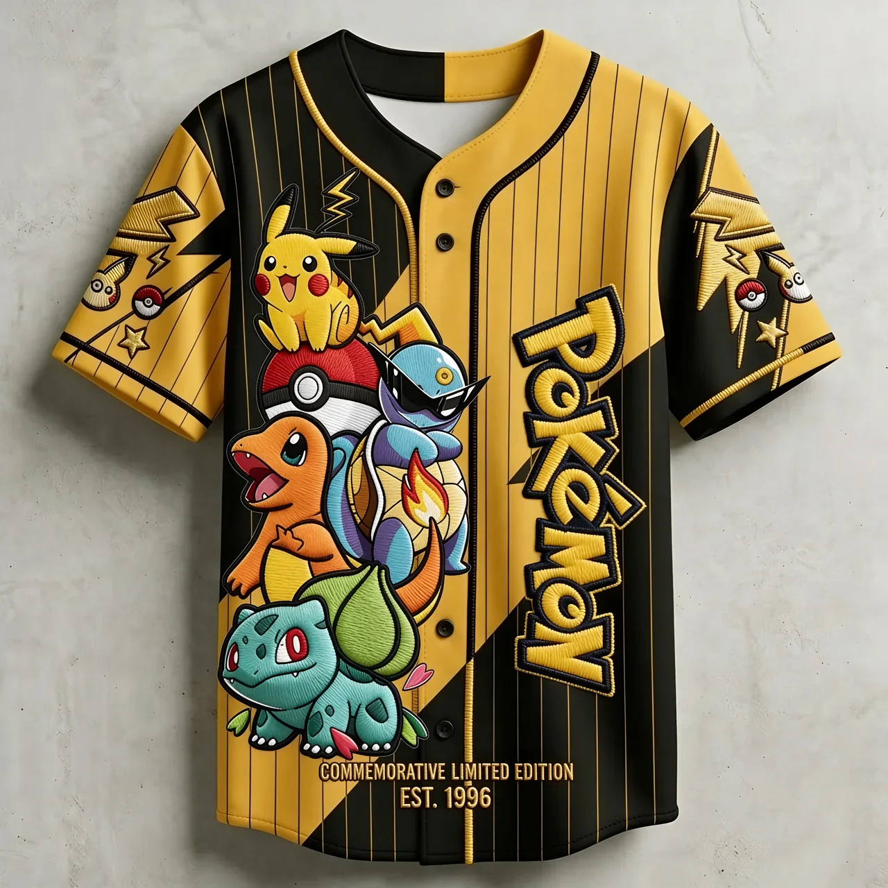 PoMo Celebrate 30 Years Of Catching Them All - Personalized Baseball Jersey - Special Gift For Movie Fans - Image 2