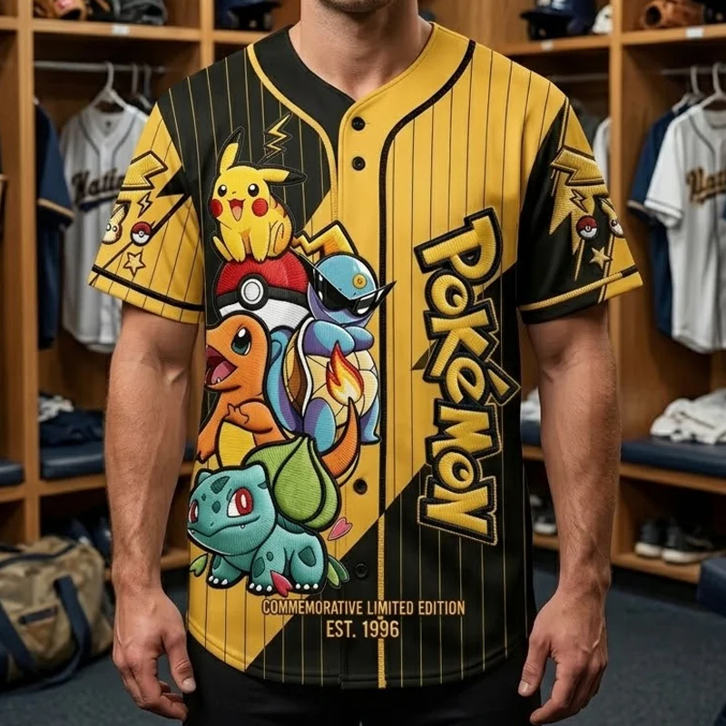 PoMo Celebrate 30 Years Of Catching Them All - Personalized Baseball Jersey - Special Gift For Movie Fans - Image 6