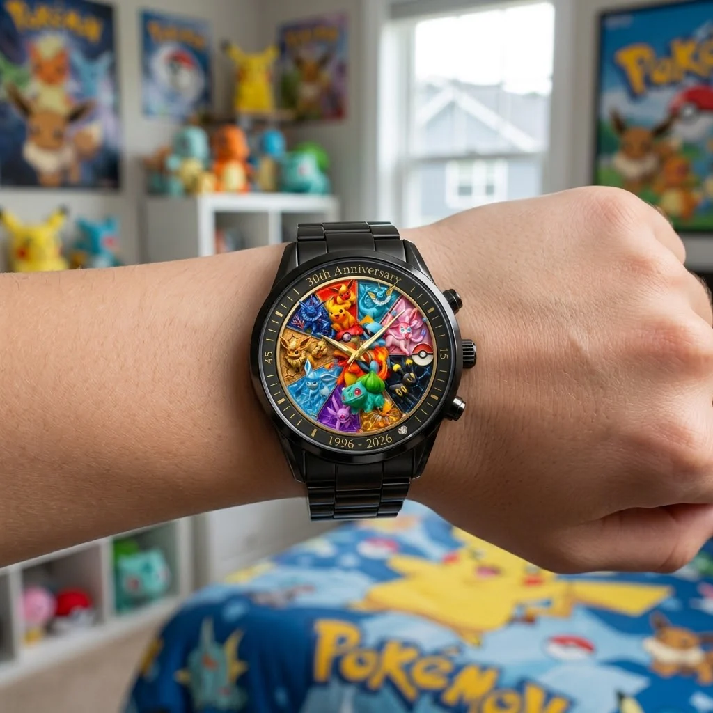PoMo Celebrate 30 Years Of Catching Them All - Personalized Hand Watch - Gift For Movie Fans - Image 5