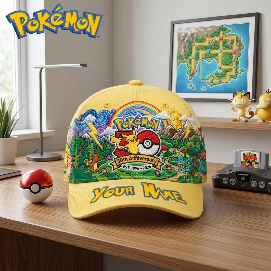 PoMo Celebrate 30 Years Of Catching Them All - Personalized Limited Edition Classic Cap - Anniversary Gift For Movie Fans NL122 - Image 2