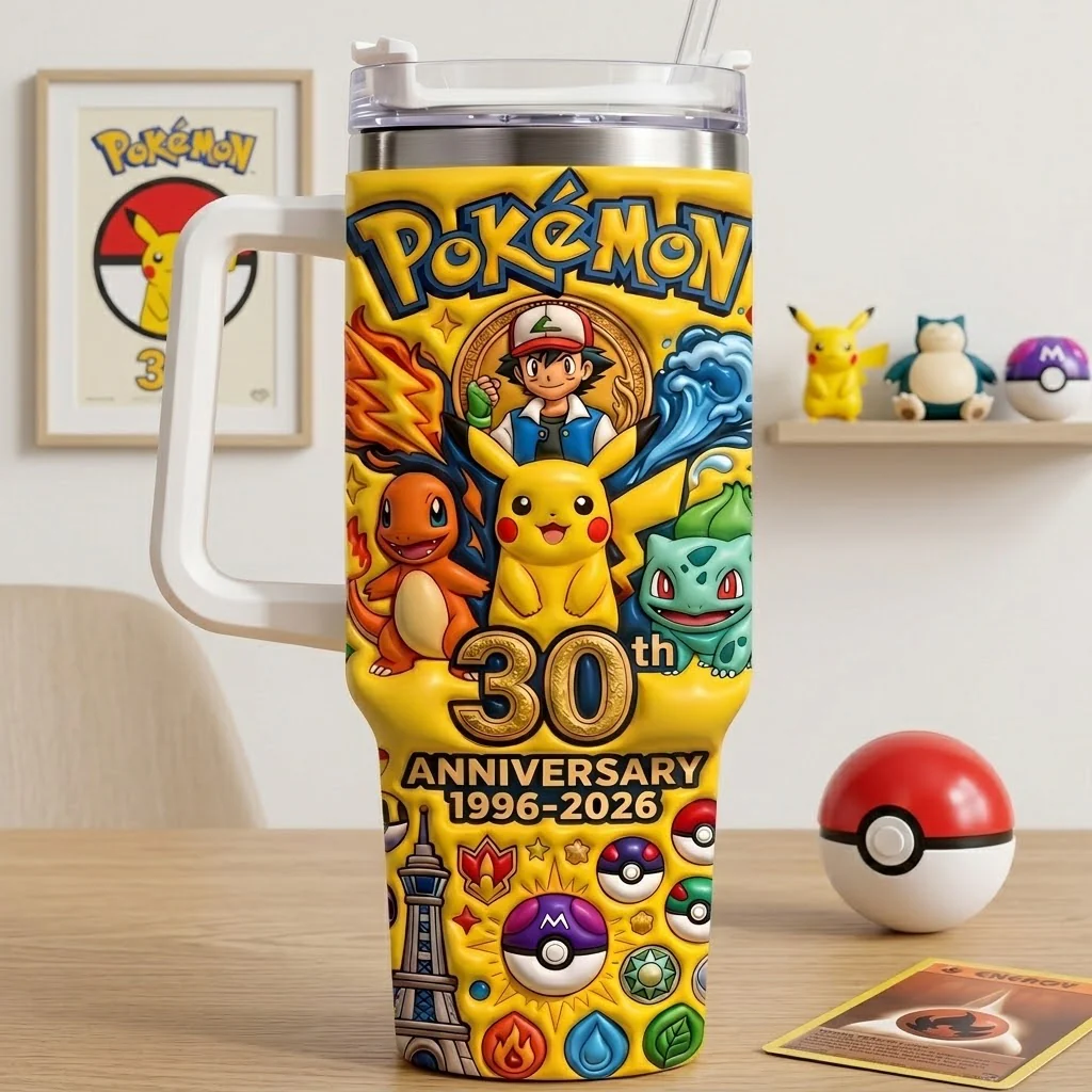 PoMo Celebrate 30 Years Of Catching Them All - Personalized Tumbler - Anniversary Gift For Movie Fans NL122 - Image 3