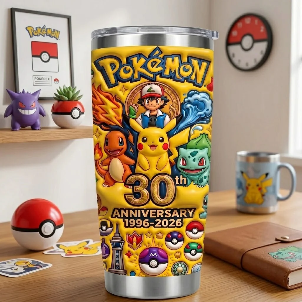 PoMo Celebrate 30 Years Of Catching Them All - Personalized Tumbler - Anniversary Gift For Movie Fans NL122 - Image 4