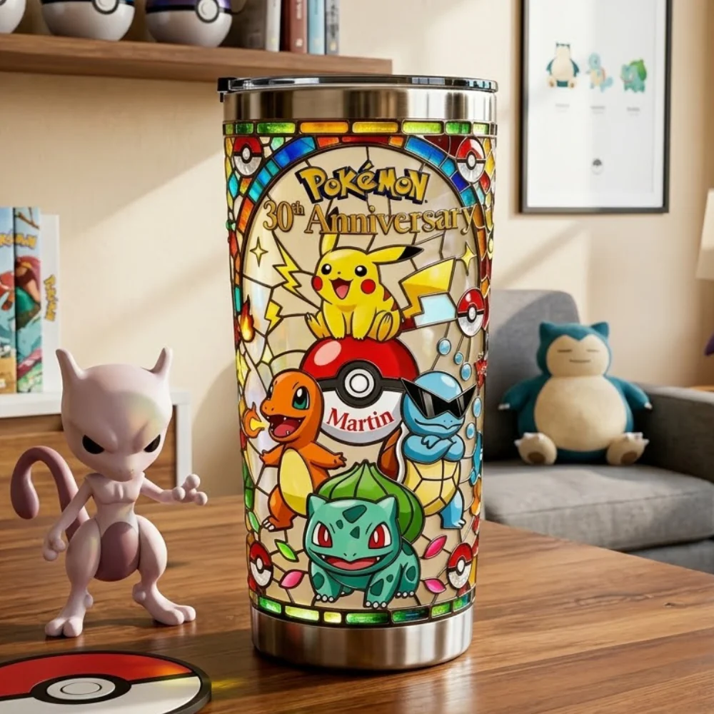 PoMo Celebrate 30 Years Of Catching Them All - Personalized Tumbler - Anniversary Gift For Movie Fans NL122 - Image 2