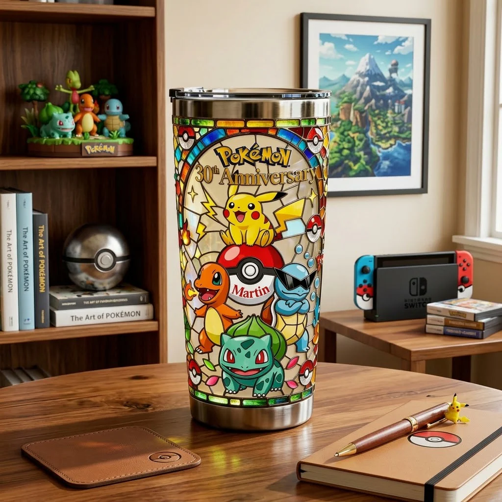 PoMo Celebrate 30 Years Of Catching Them All - Personalized Tumbler - Anniversary Gift For Movie Fans NL122 - Image 3