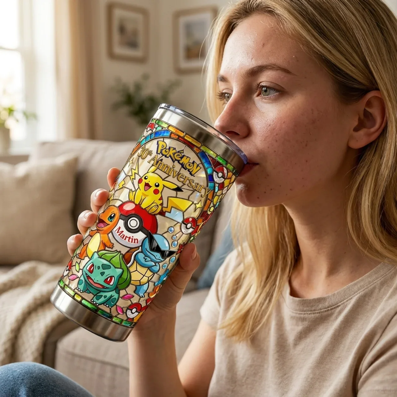 PoMo Celebrate 30 Years Of Catching Them All - Personalized Tumbler - Anniversary Gift For Movie Fans NL122 - Image 4