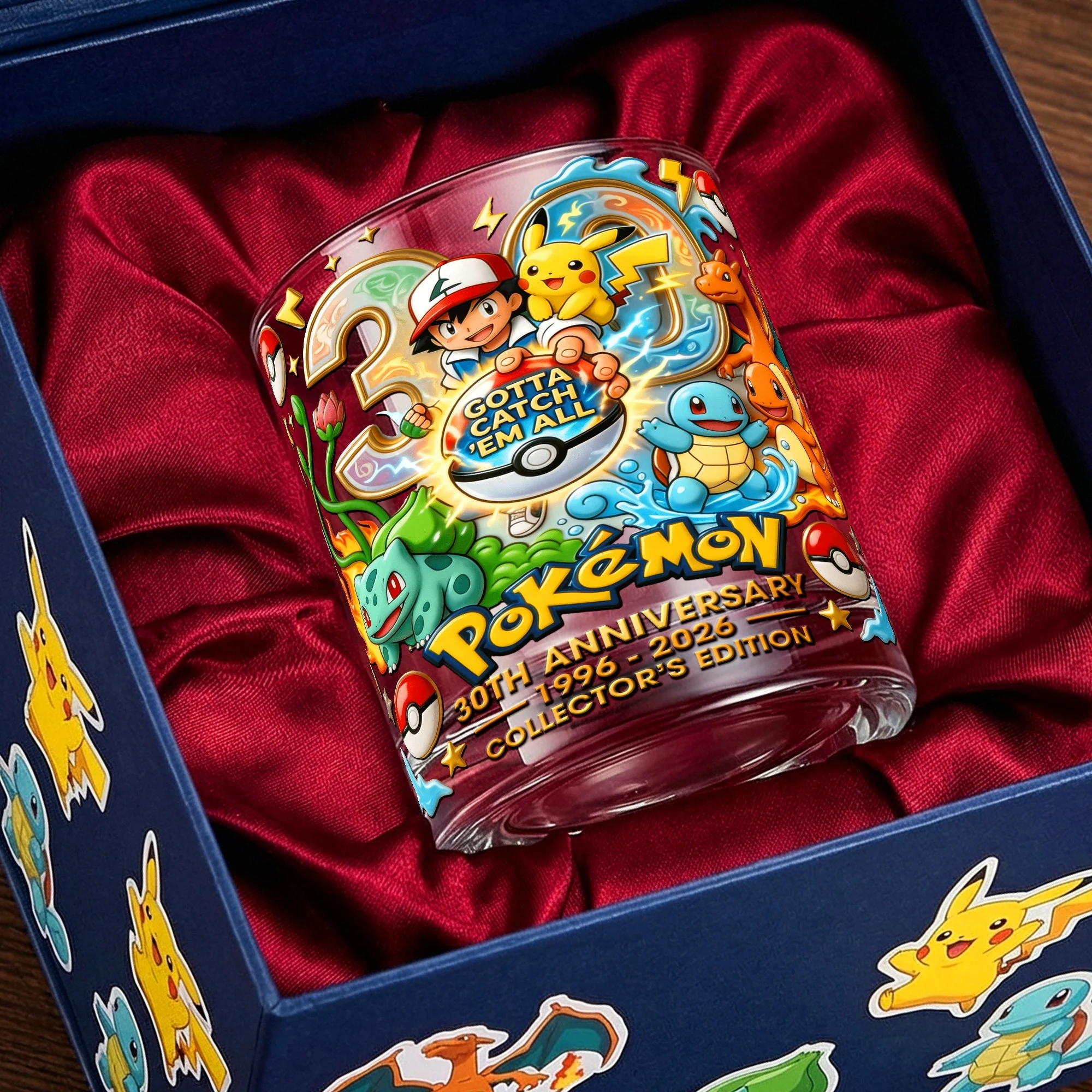 PoMo Celebrate 30 Years Of Catching Them All - Personalized Whiskey Glass - Anniversary Gift For Movie Fans NL122 - Image 3