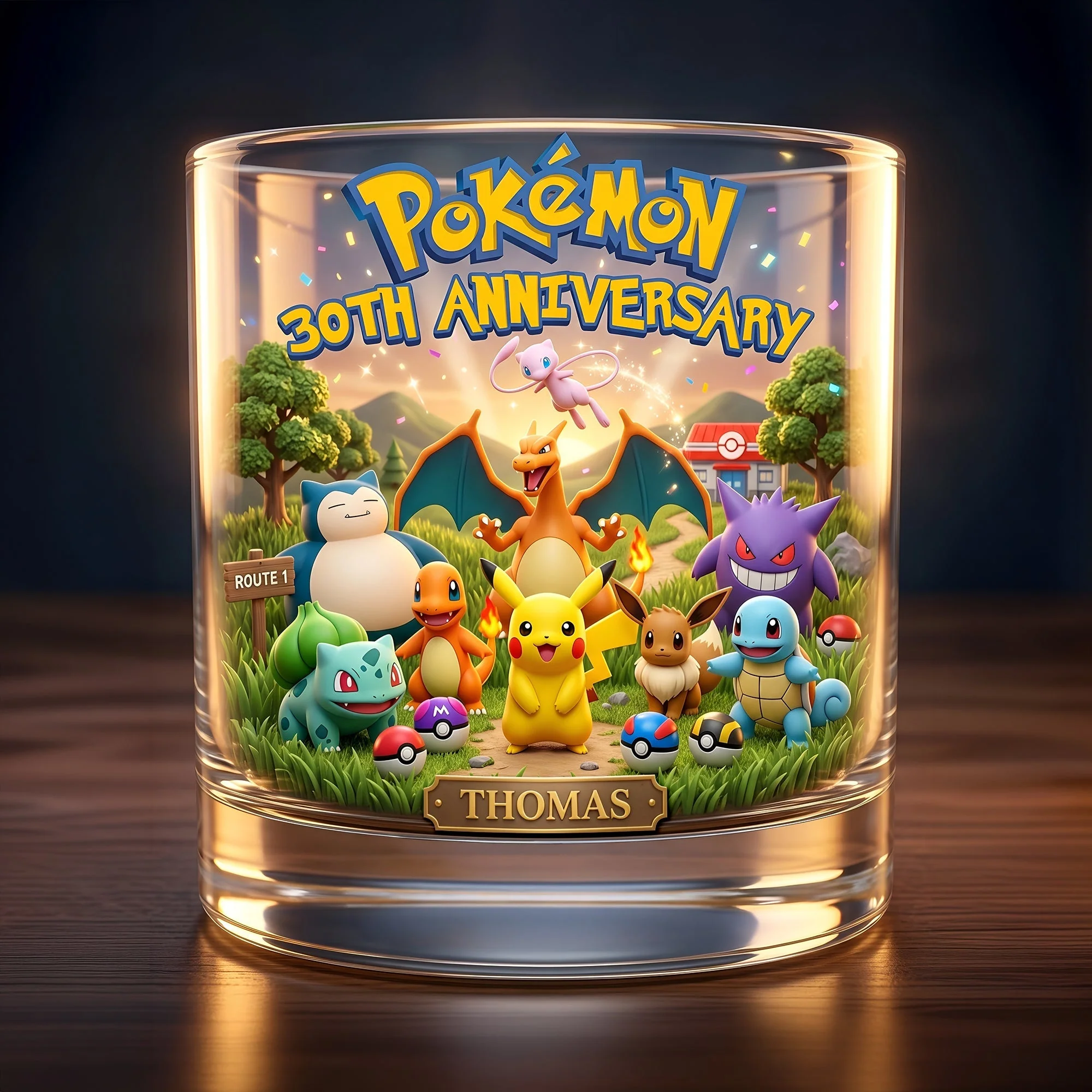 PoMo Celebrate 30 Years Of Catching Them All - Personalized Whiskey Glass - Gift For Movie Fans - Image 2