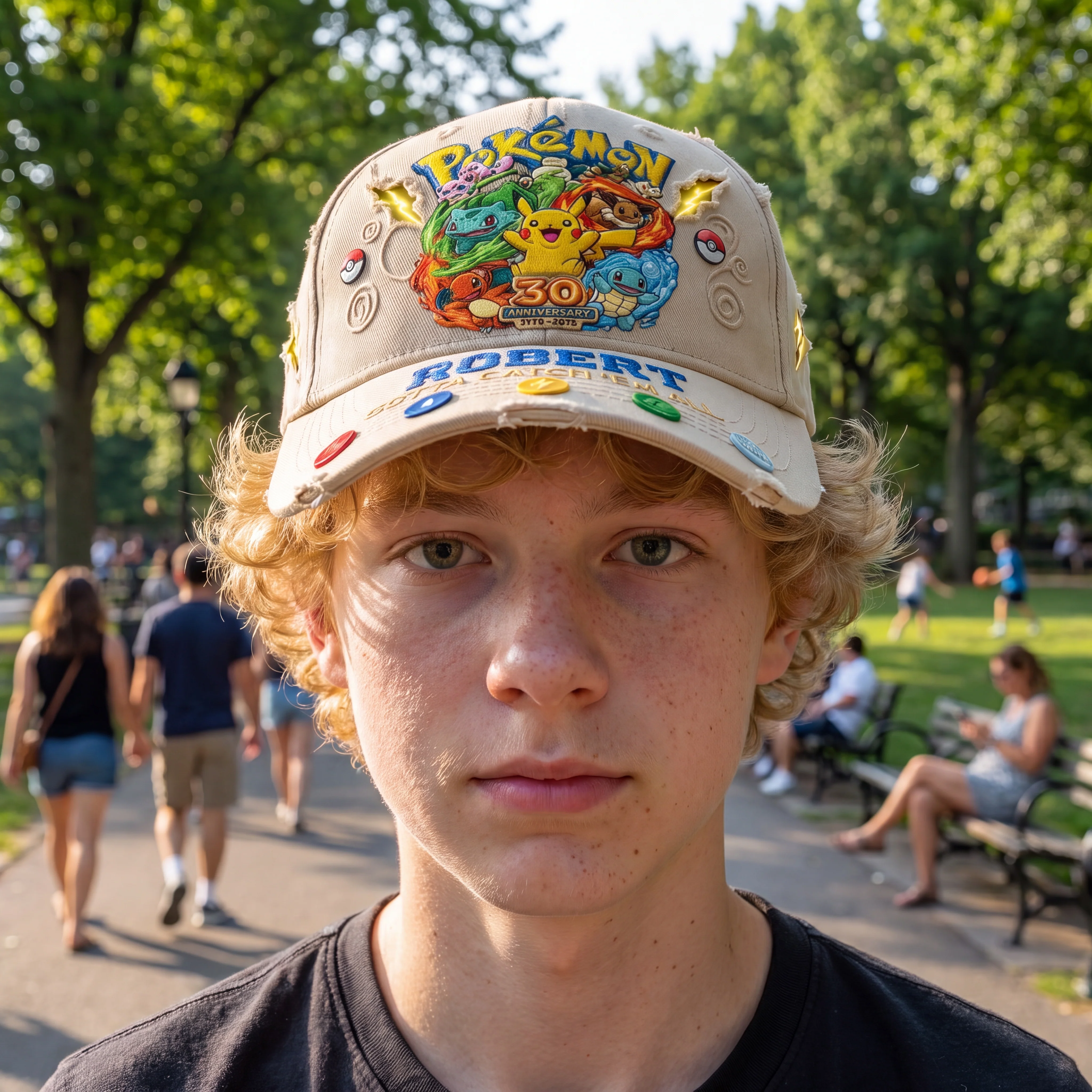 PoMo Celebrate 30 Years Of Legend - Gotta Catch 'Em All - Personalized Classic Cap HH01 - Image 3