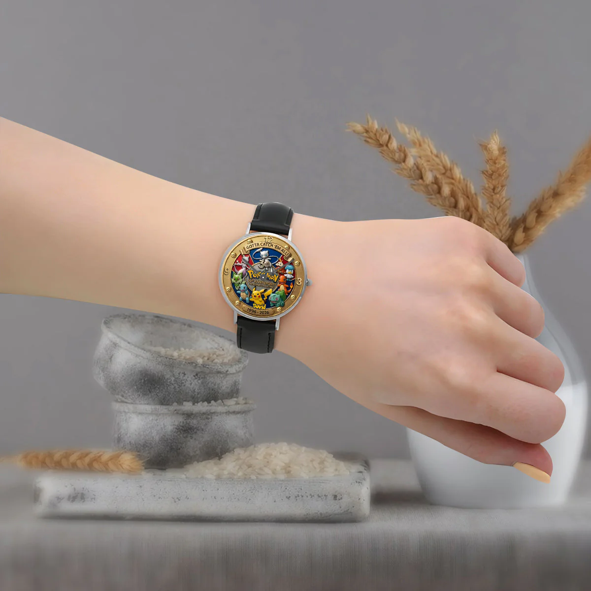 PoMo Celebrate 30th Anniversary Gotta Catch 'Em All - Personalized Hand Watch - Gift For Movie Fans HH01 - Image 4