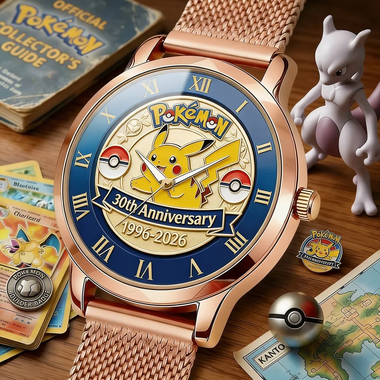 PoMo Celebrate 30th Anniversary Gotta Catch 'Em All - Personalized Woman Hand Watch - Gift For Movie Fans HH01