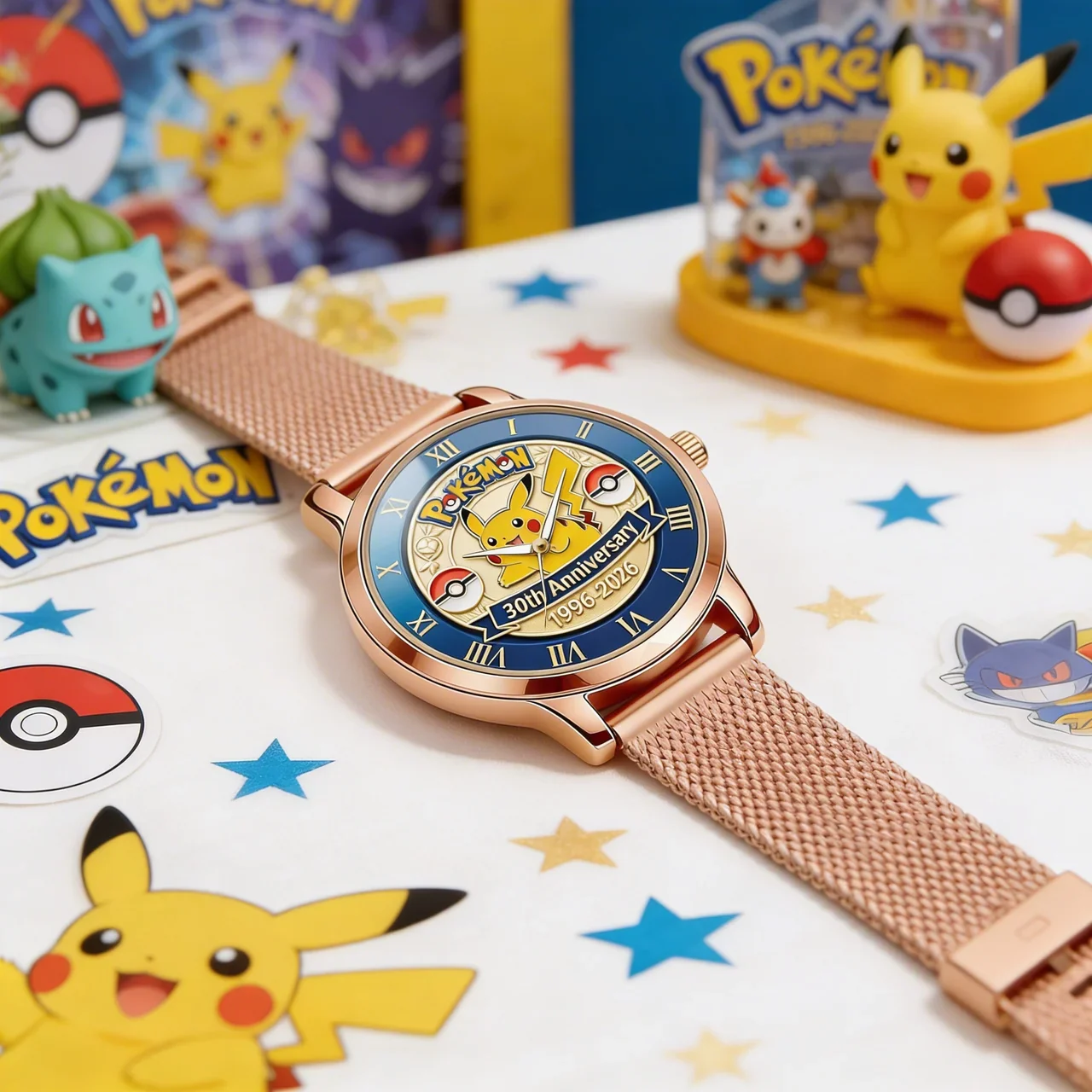 PoMo Celebrate 30th Anniversary Gotta Catch 'Em All - Personalized Woman Hand Watch - Gift For Movie Fans HH01 - Image 2
