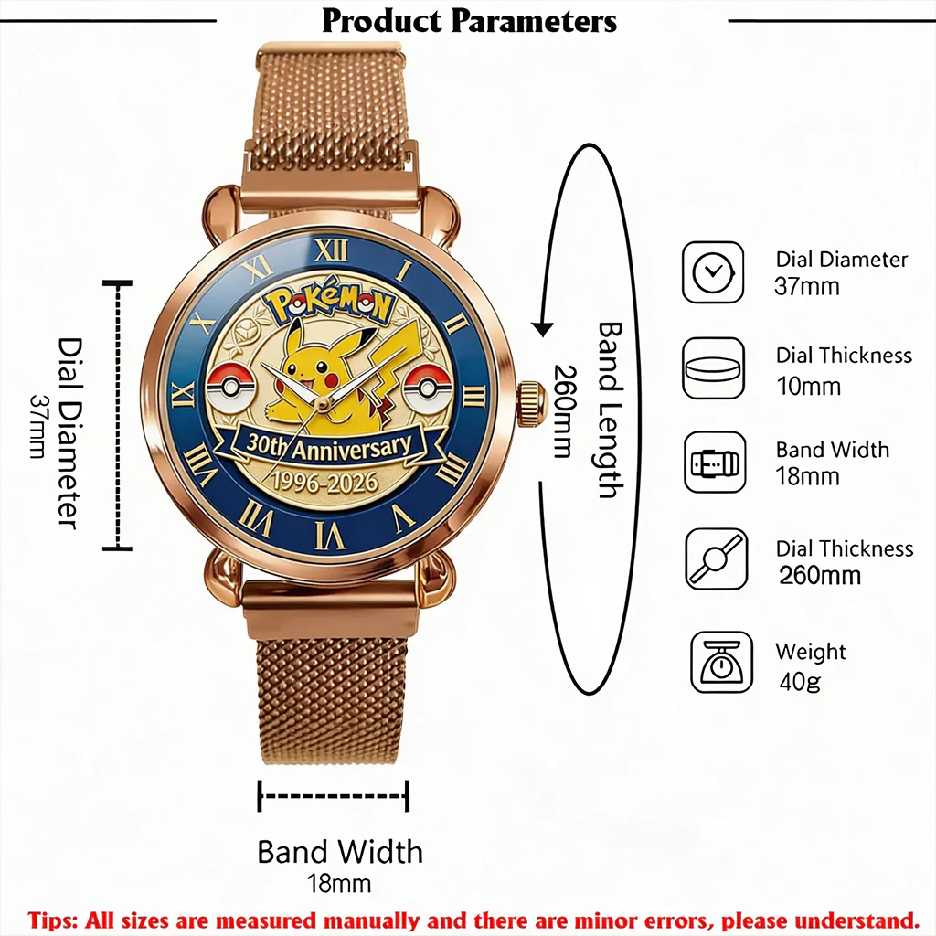 PoMo Celebrate 30th Anniversary Gotta Catch 'Em All - Personalized Woman Hand Watch - Gift For Movie Fans HH01 - Image 6