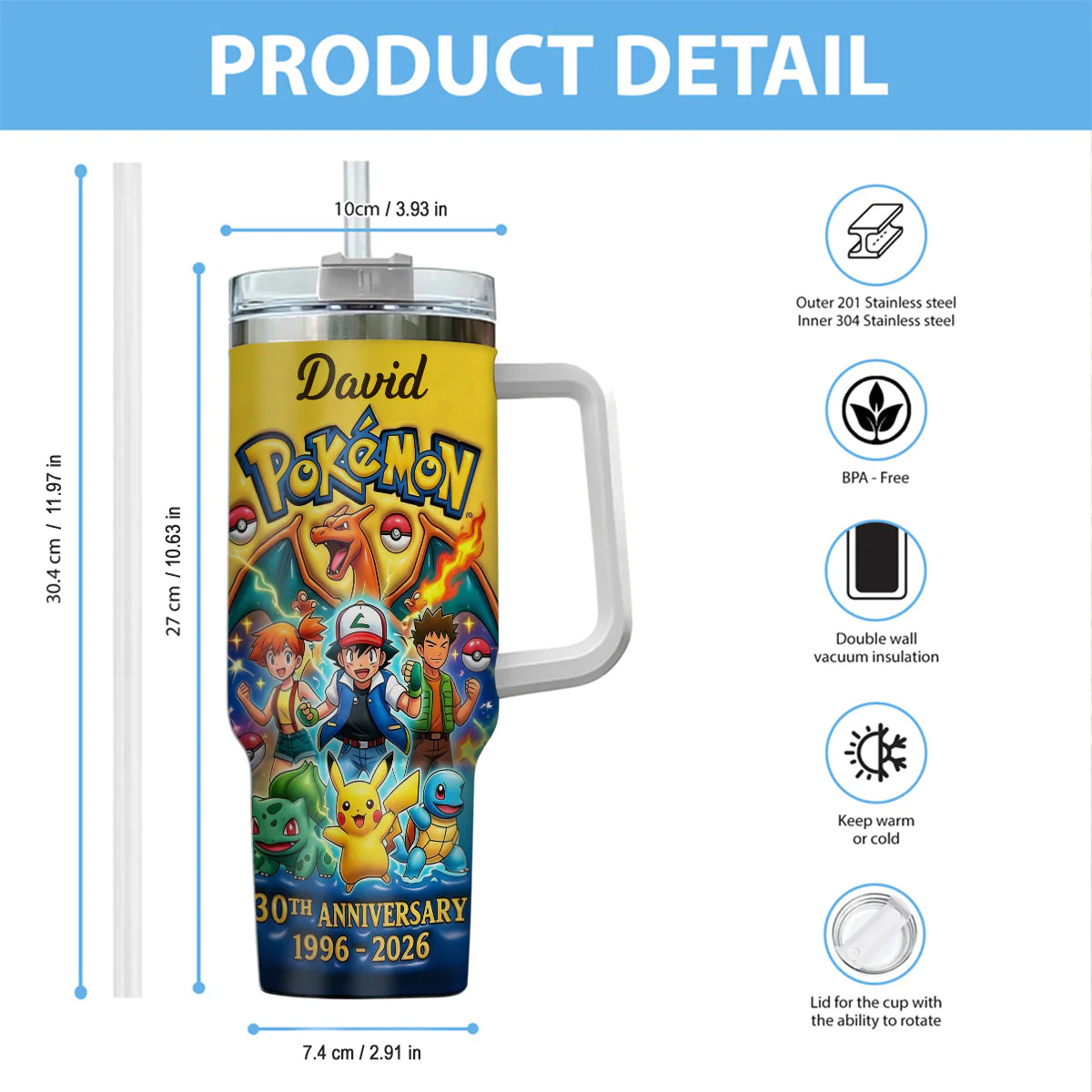PoMo Celebrate 30th Anniversary - Personalized Tumbler - Gift For Fan Movies HH01 - Image 3