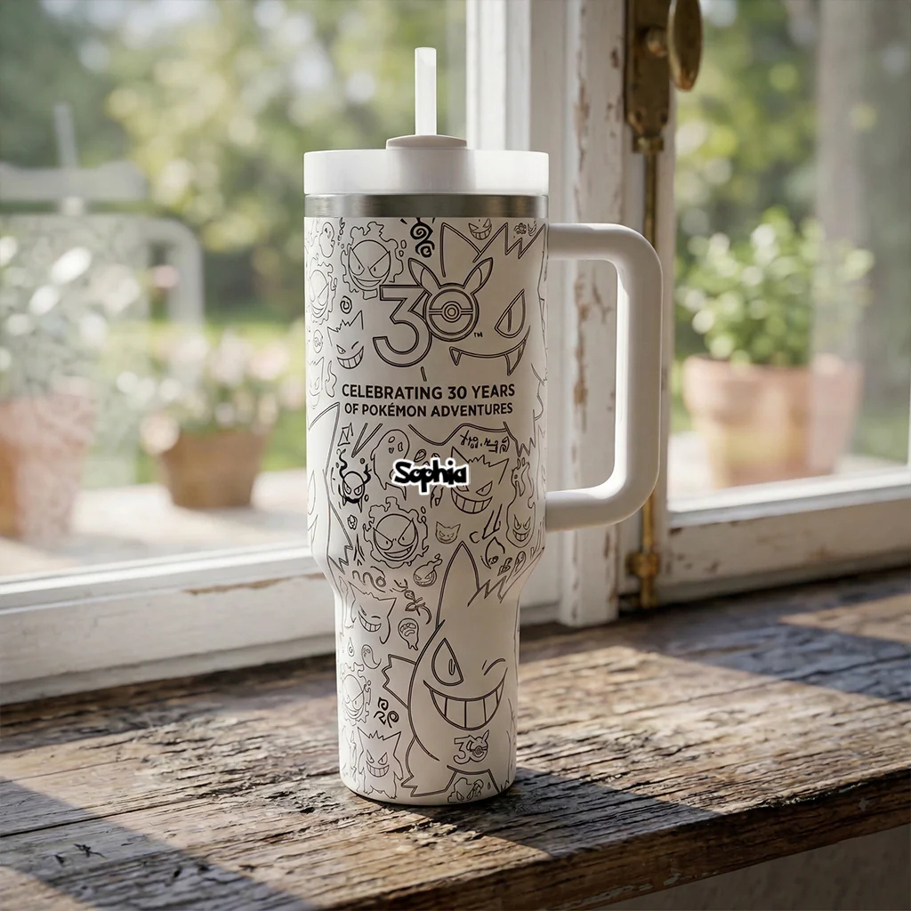 PoMo Celebrate 30th Years Of Magic - Personalized Tumbler 40oz With Strap - Gift For Movie Fans HH01 - Image 4