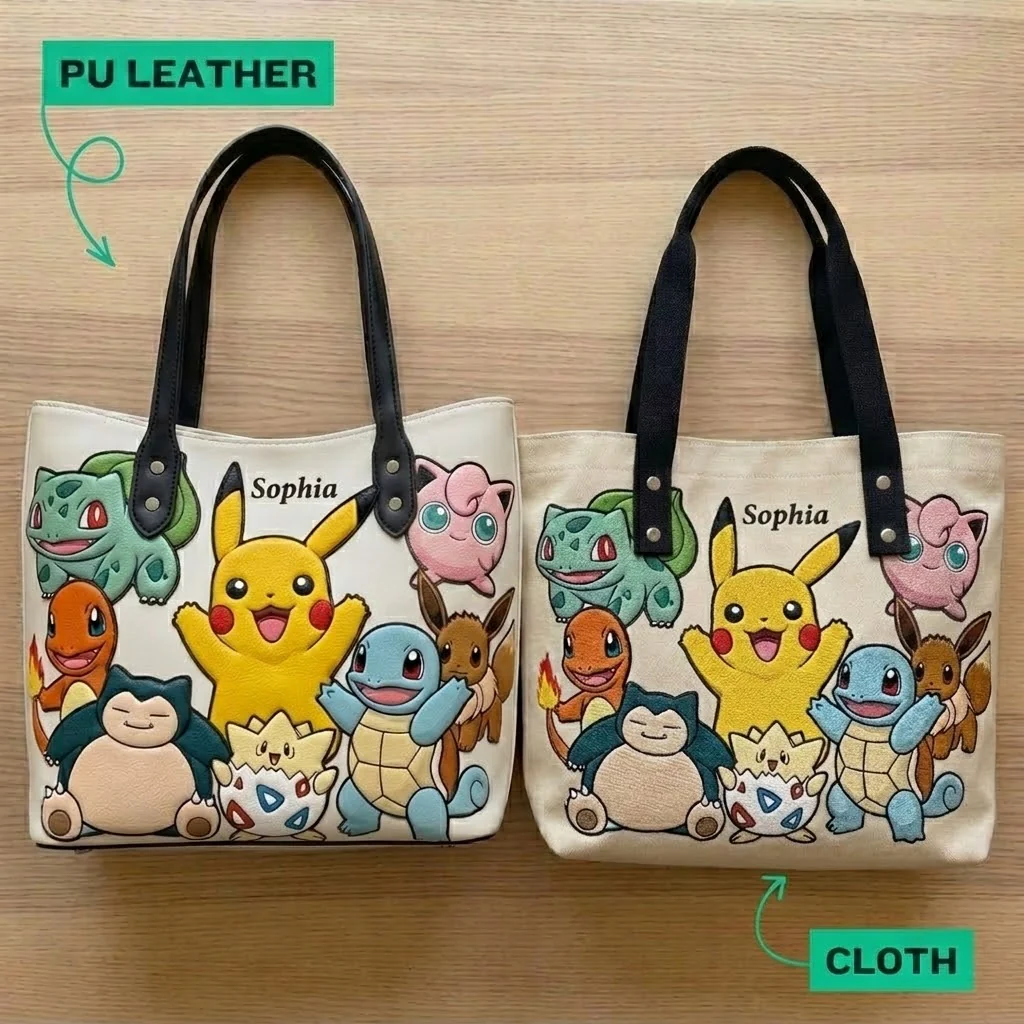 PoMo Gotta Catching Them All Friends - Personalized Tote Bag - Gift For Movie Fans NL122 - Image 3