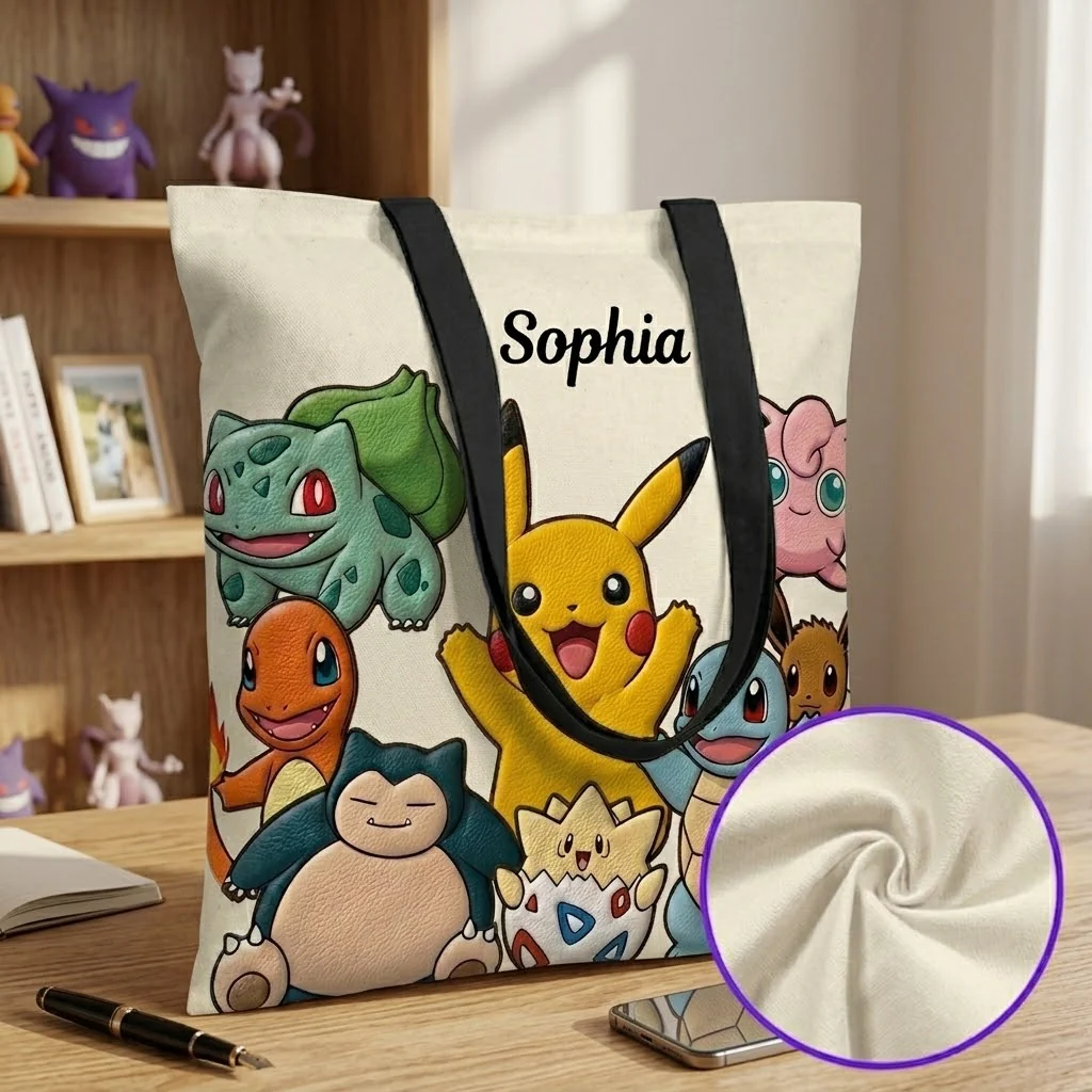 PoMo Gotta Catching Them All Friends - Personalized Tote Bag - Gift For Movie Fans NL122 - Image 4