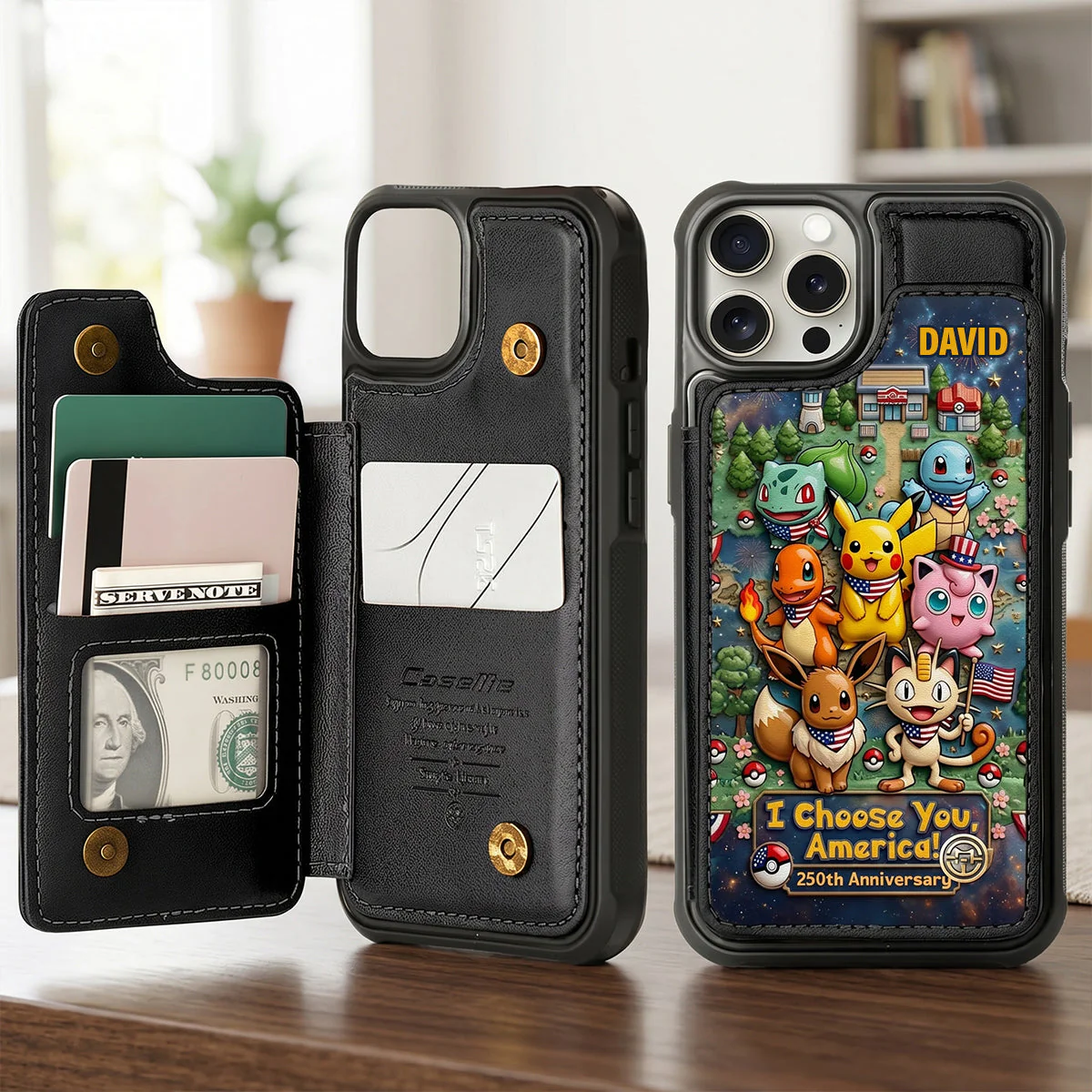 PoMo I Choose America - Personalized Wallet Phone Case - Gift For Movie Fans - Image 2