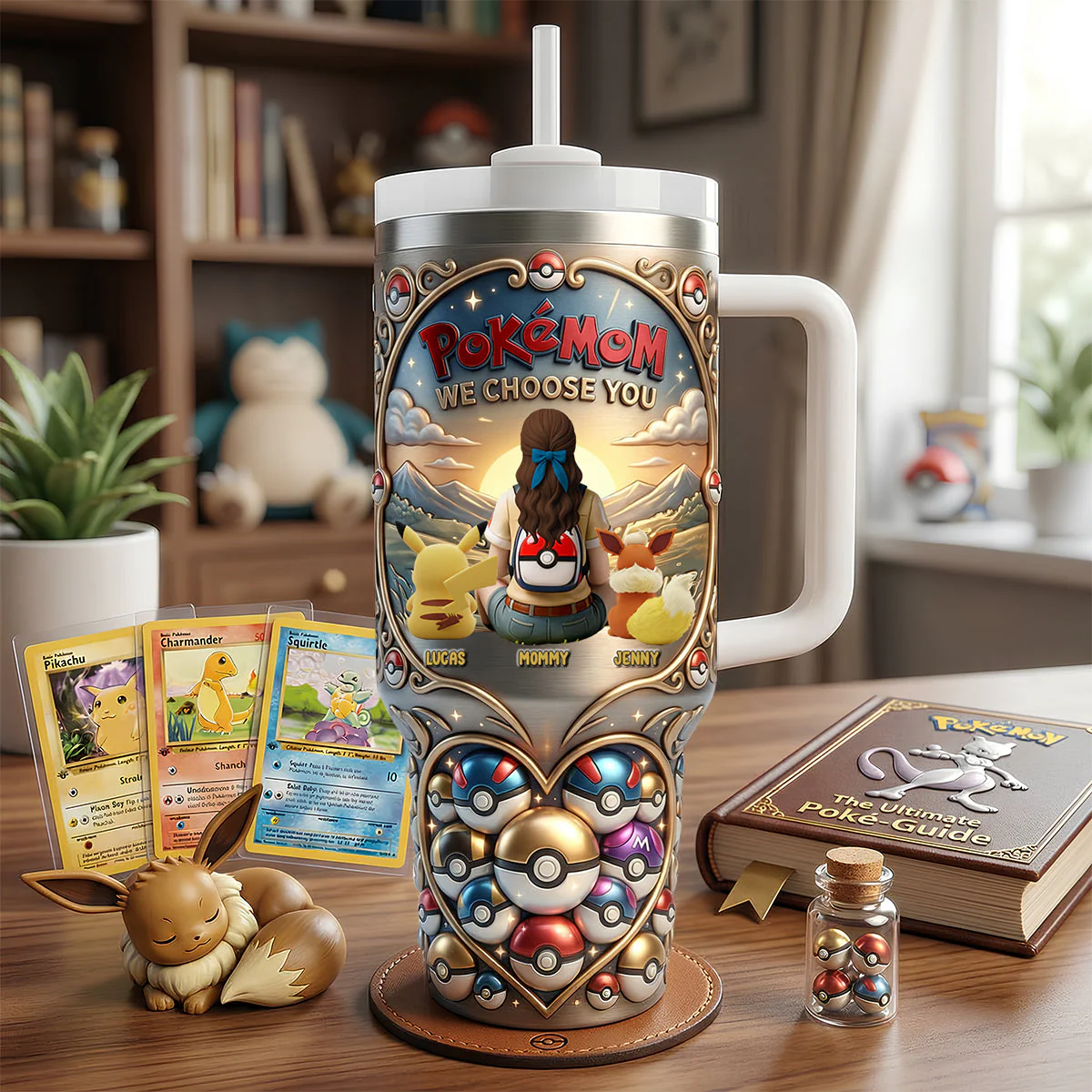 PoMo We Choose You Mom - Personalized Tumbler With Handle - Gift For Mom, Movie Fans