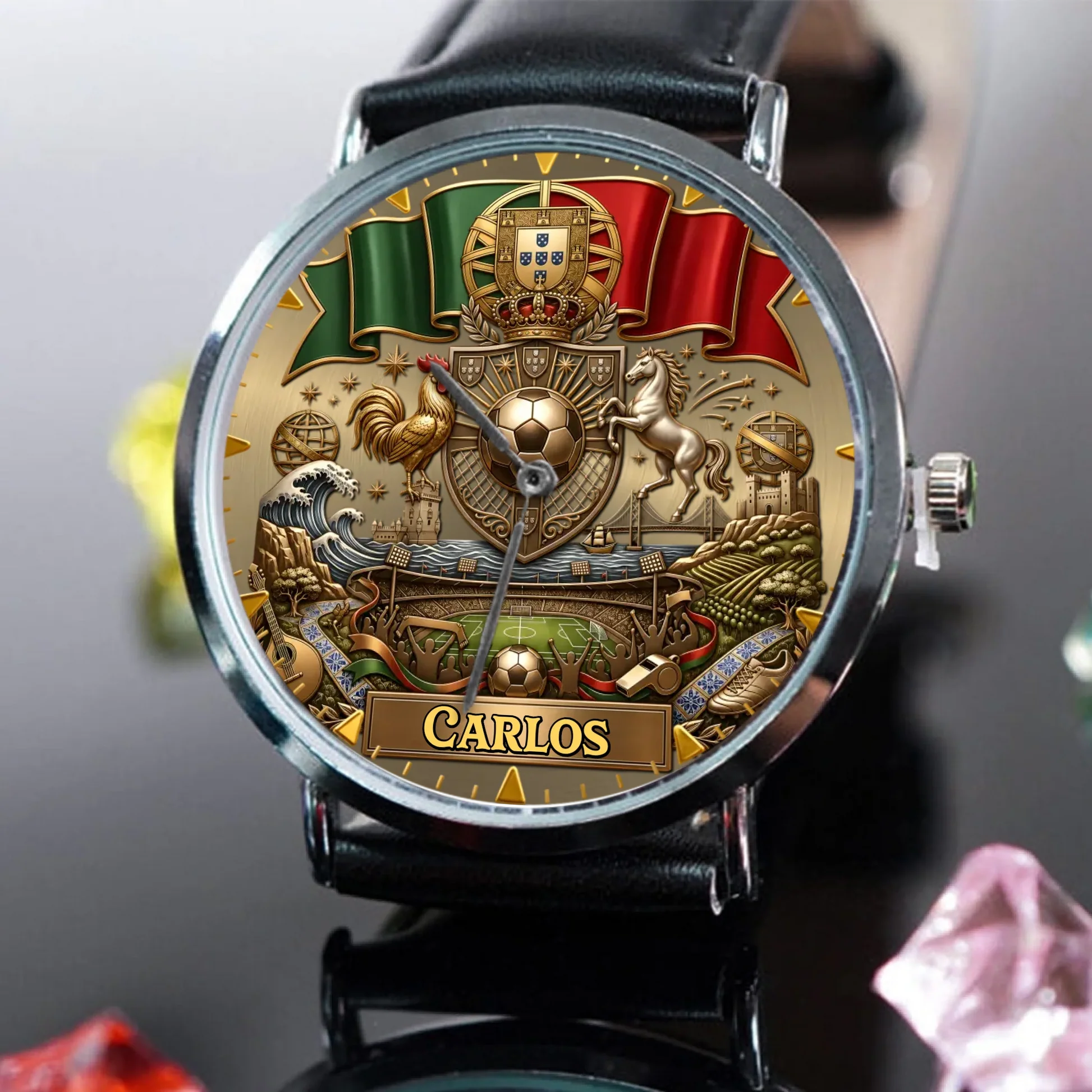 Portugal Soccer Championship 2026 - Personalized Hand Watch - Gift For Sport Lovers - Image 2